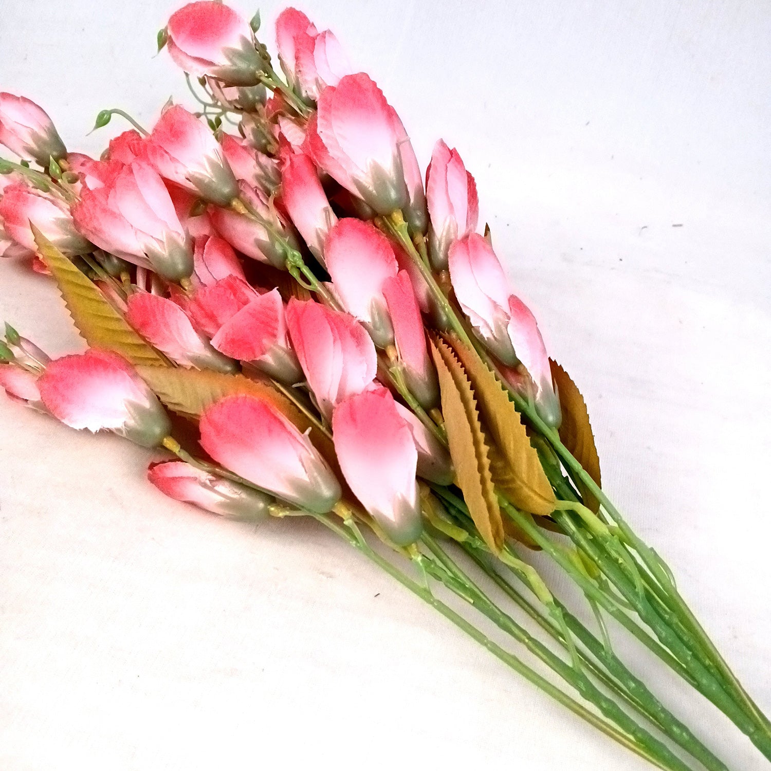 Artificial Flowers | Faux Tulips Flowers Bunch - for Home Decor, Office Corner, Living Room, Side Table, Centerpiece - 27 Inch - Apkamart #Colour_Pink