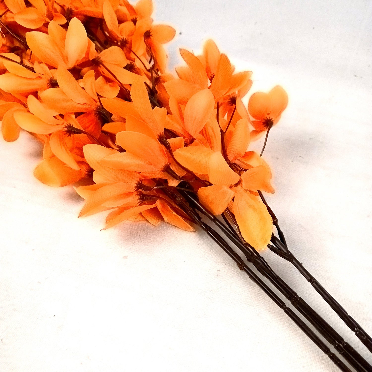 Artificial Flowers | Faux Flowers Bunch - for Home Decor, Living Room, Side Table, Centerpiece - 29 Inch - Apkamart #Colour_Orange