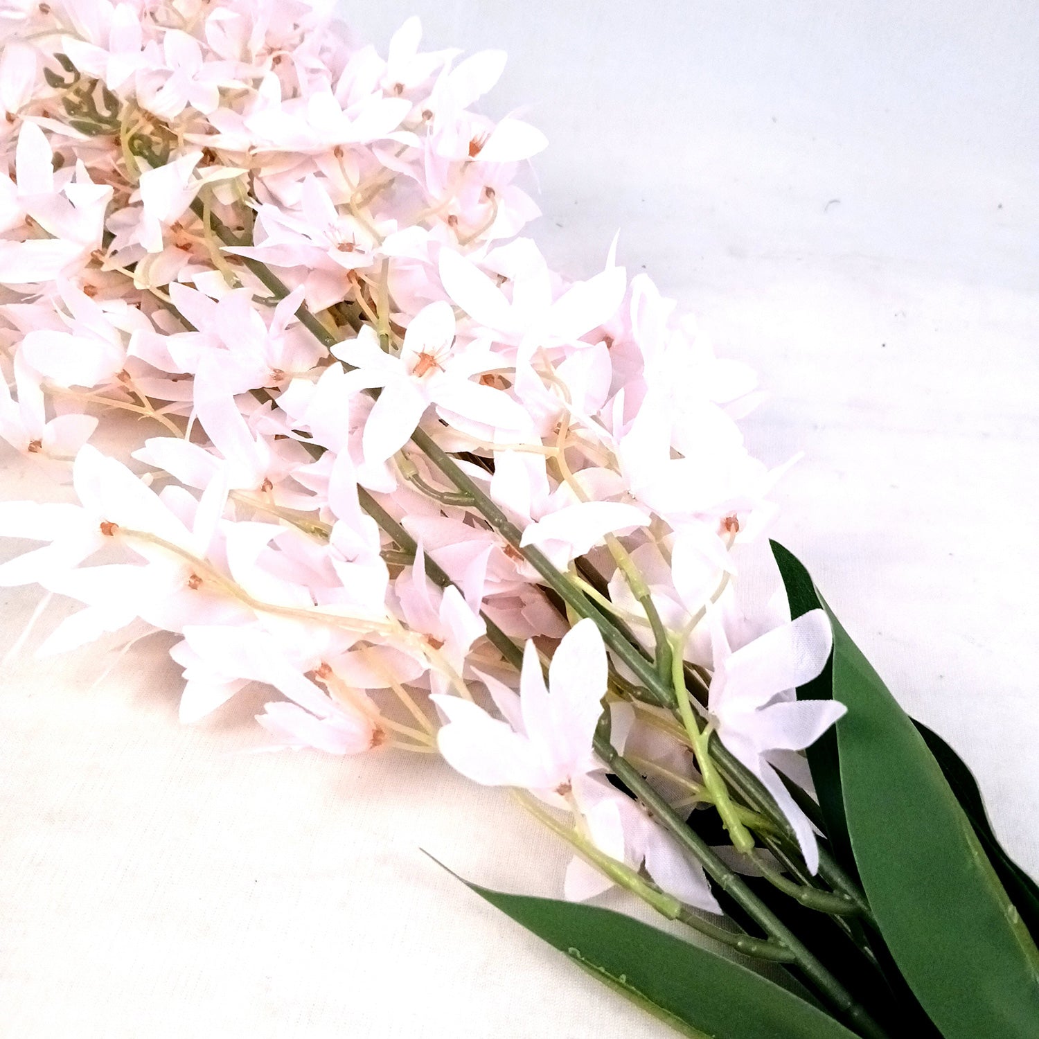 Artificial Orchids Flower Bouquets | Fake Flowers Bunch - For Vase, Pot, Home, Bedroom, Balcony, Office Corner, Living Room - 28 Inch - Apkamart #Colour_Pink