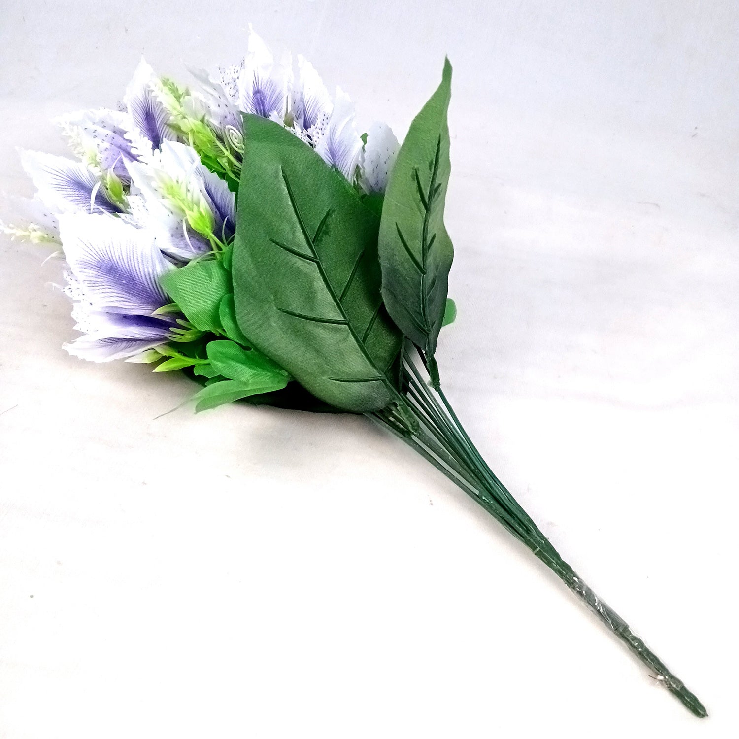 Artificial Flower Bouquets | Fake Flowers Bunch - For Vase, Pot, Home, Balcony, Office Corner, Living Room - 18 Inch - Apkamart #Colour_Purple