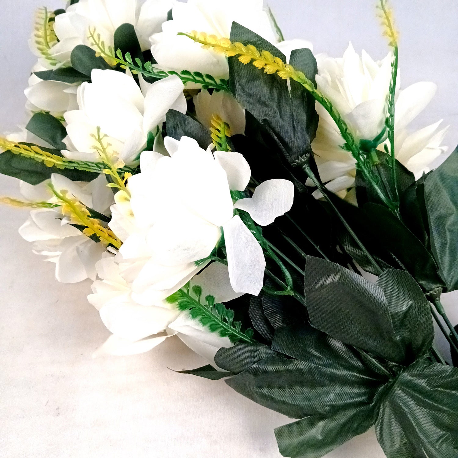 Artificial Plant Flowers Bunches for Vase Pot | Faux Flowers Stick - for Home Decor Living Room Side Table Centerpiece - 27 Inch - Apkamart #Colour_White