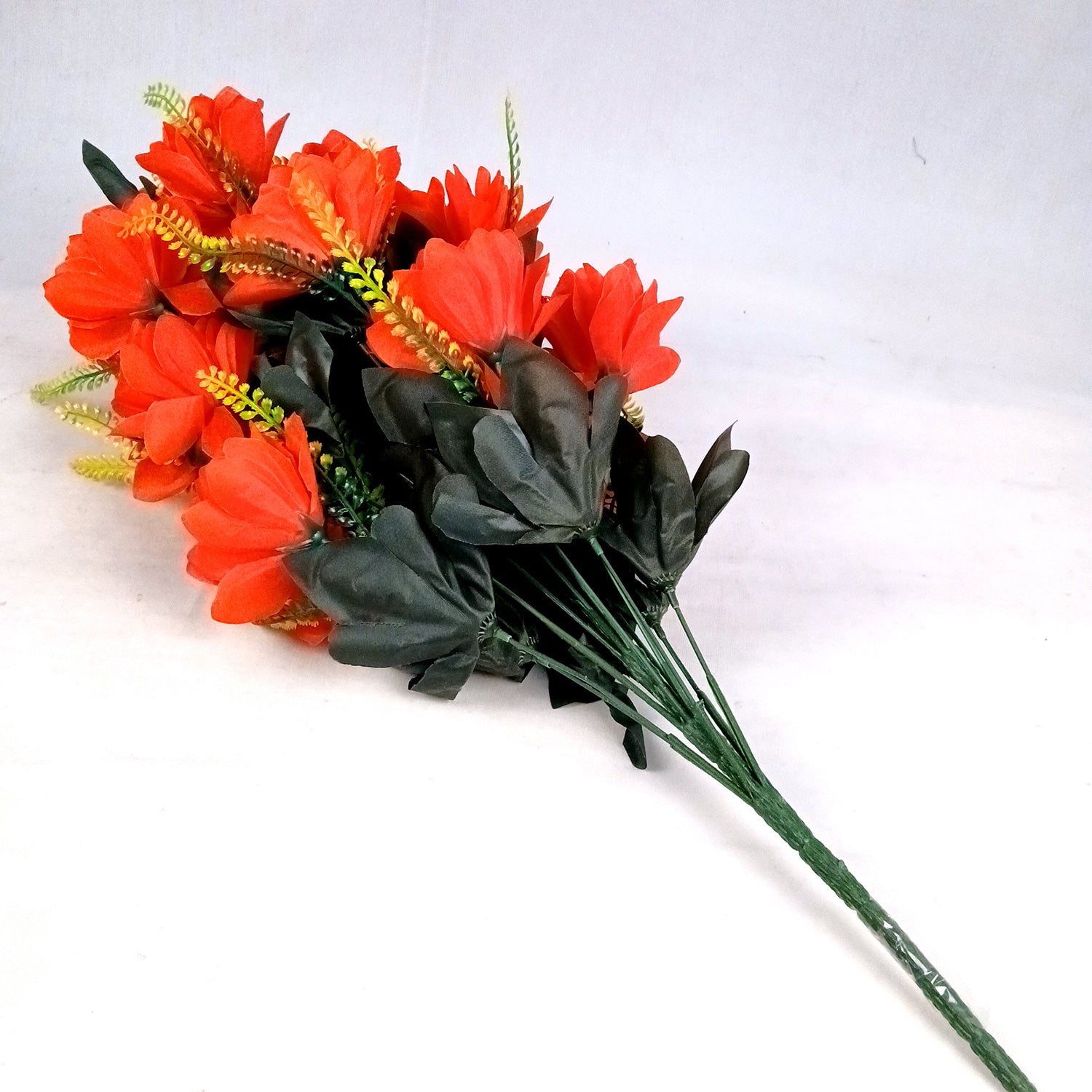 Artificial Flowers Bunches for Vase Pot | Faux Flowers Sticks - for Home Decor Living Room Side Table Centerpiece - 27 Inch - Apkamart #Colour_Red