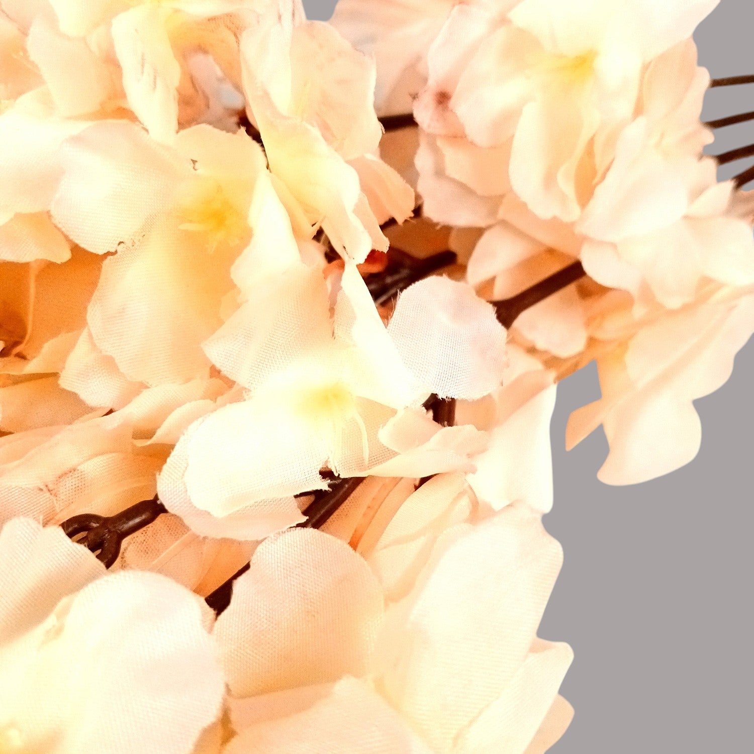 Artificial Flower Bouquets - Cherry Blossom | Faux Flowers Sticks / Bunch - for Table Vase, Home Decor, Living Room, Side Table Centerpiece - 21 Inch - Apkamart #Style_Design 2