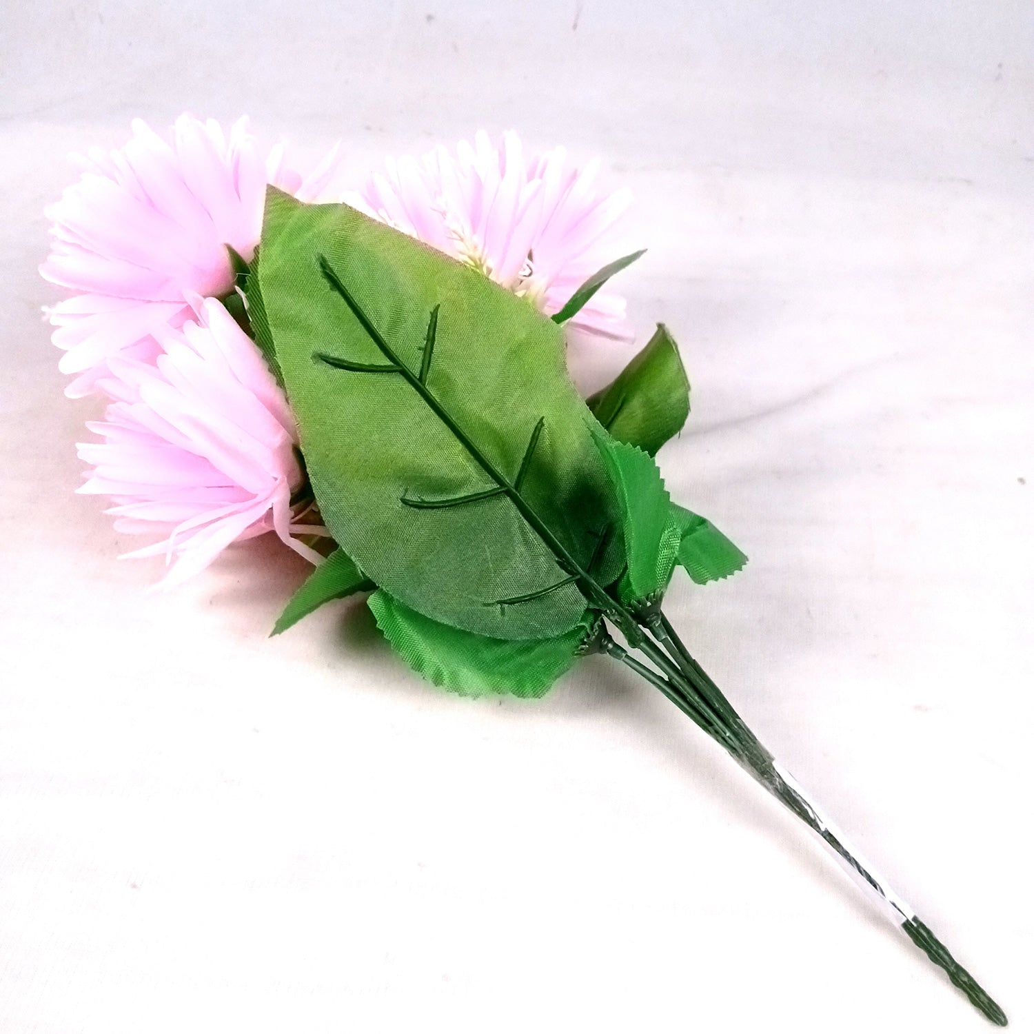 Artificial Flowers Dahlia Bunches for Vase Pot | Faux Flowers Stick - for Home Decor, Living Room, Wedding & Party Decoration  (Vase Not Included) - 15 Inch - Apkamart #Colour_Pink