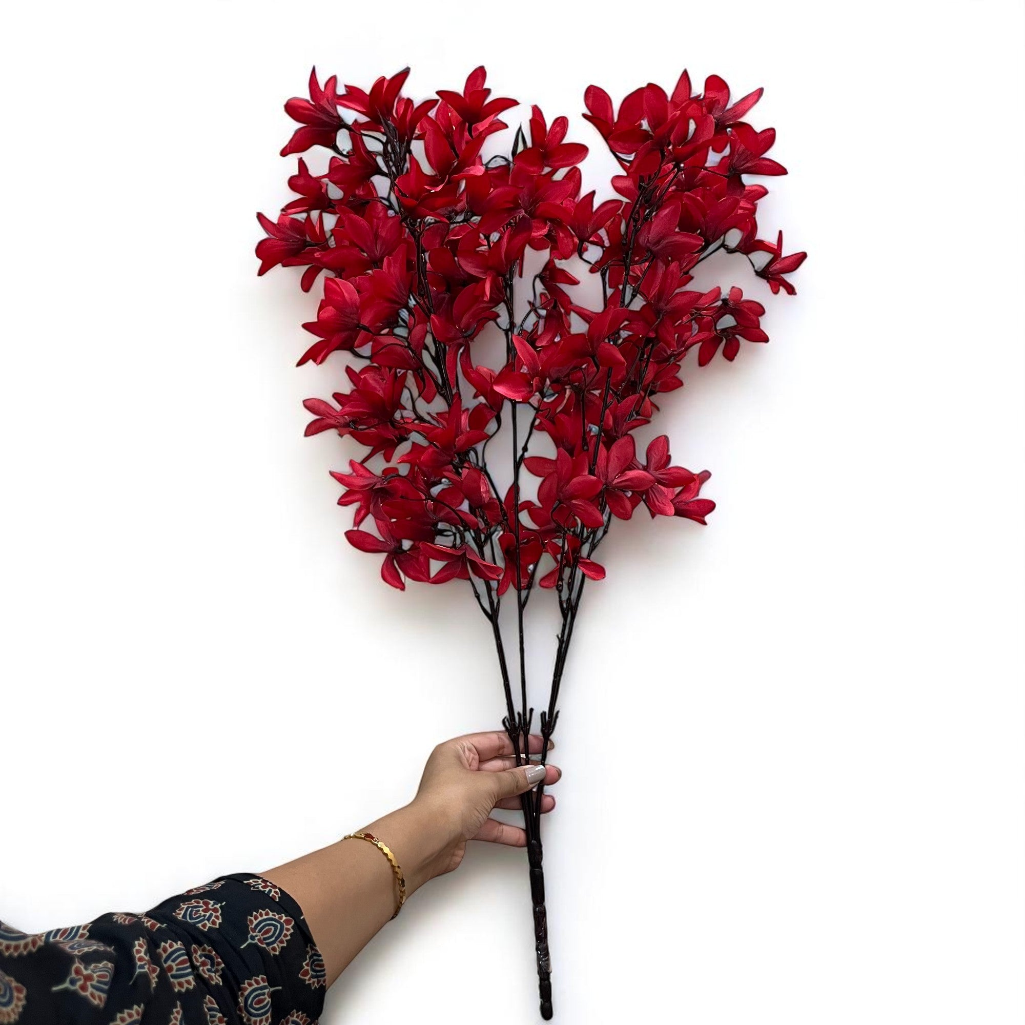 Artificial Flowers | Faux Flowers Bunch - for Home Decor, Living Room, Side Table, Centerpiece - 29 Inch - Apkamart #Colour_Pink