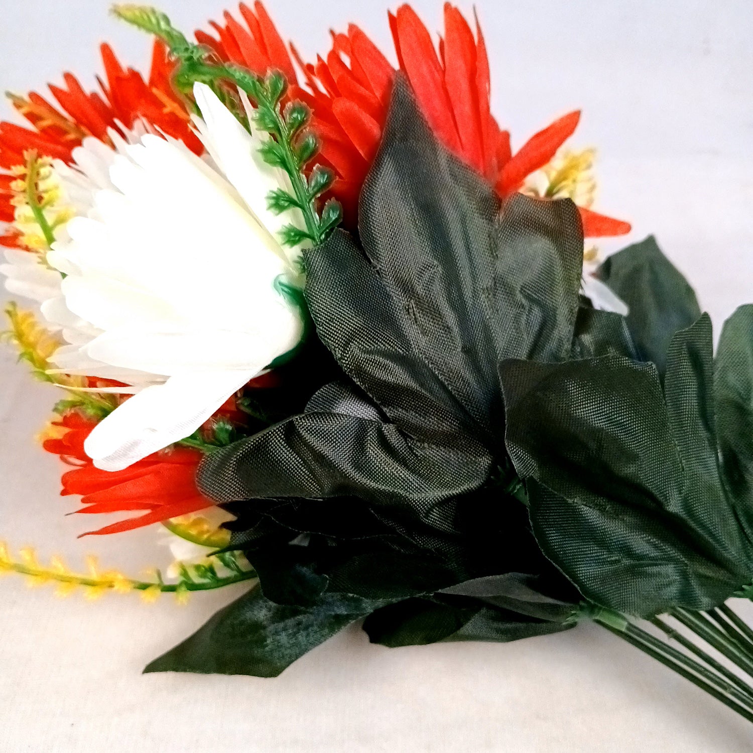 Artificial Marigold Flower Bouquets | Fake Flowers Bunch - For Vase, Pot, Home, Bedroom, Balcony - 16 Inch - Apkamart #Style_Design 1