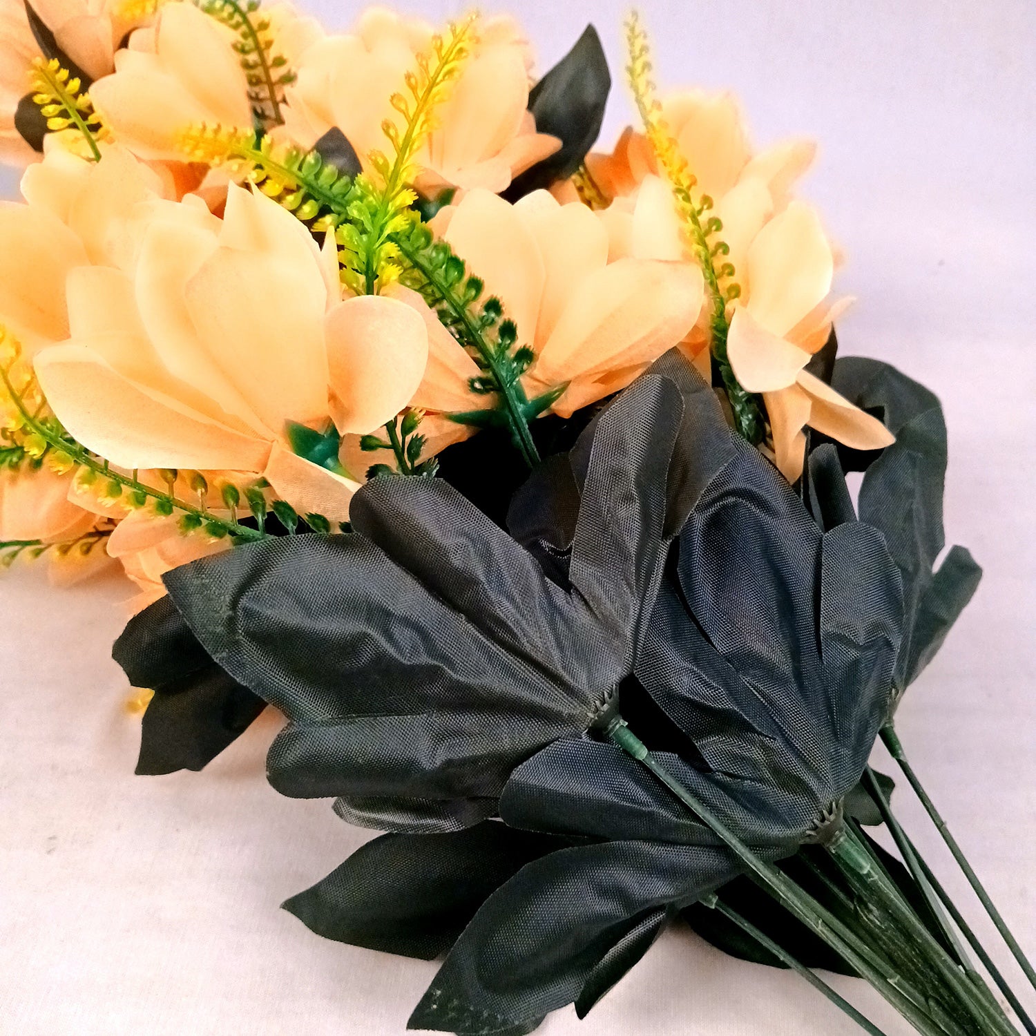 Artificial Plant Flowers Bunches for Vase Pot | Faux Flowers Stick - for Home Decor Living Room Side Table Centerpiece - 27 Inch - Apkamart #Colour_Orange