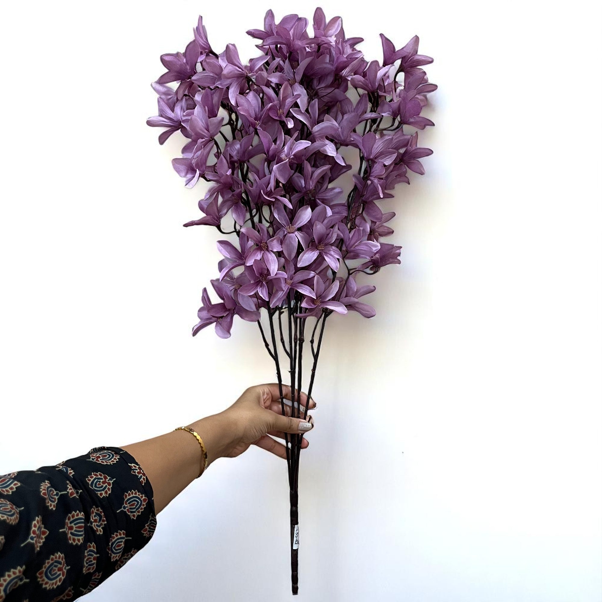 Artificial Flowers | Faux Flowers Bunch - for Home Decor, Living Room, Side Table, Centerpiece - 29 Inch - Apkamart #Colour_Purple