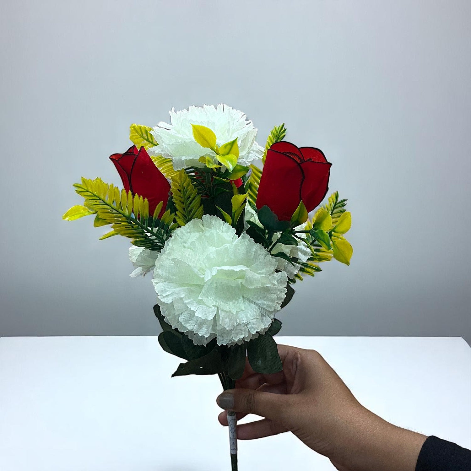 Artificial Flowers Bunches for Vase Pot | Faux Flowers Stem - for Home Decor, Living Room, Office & Festivals Decoration (Vase Not Included) - 13 Inch - Apkamart