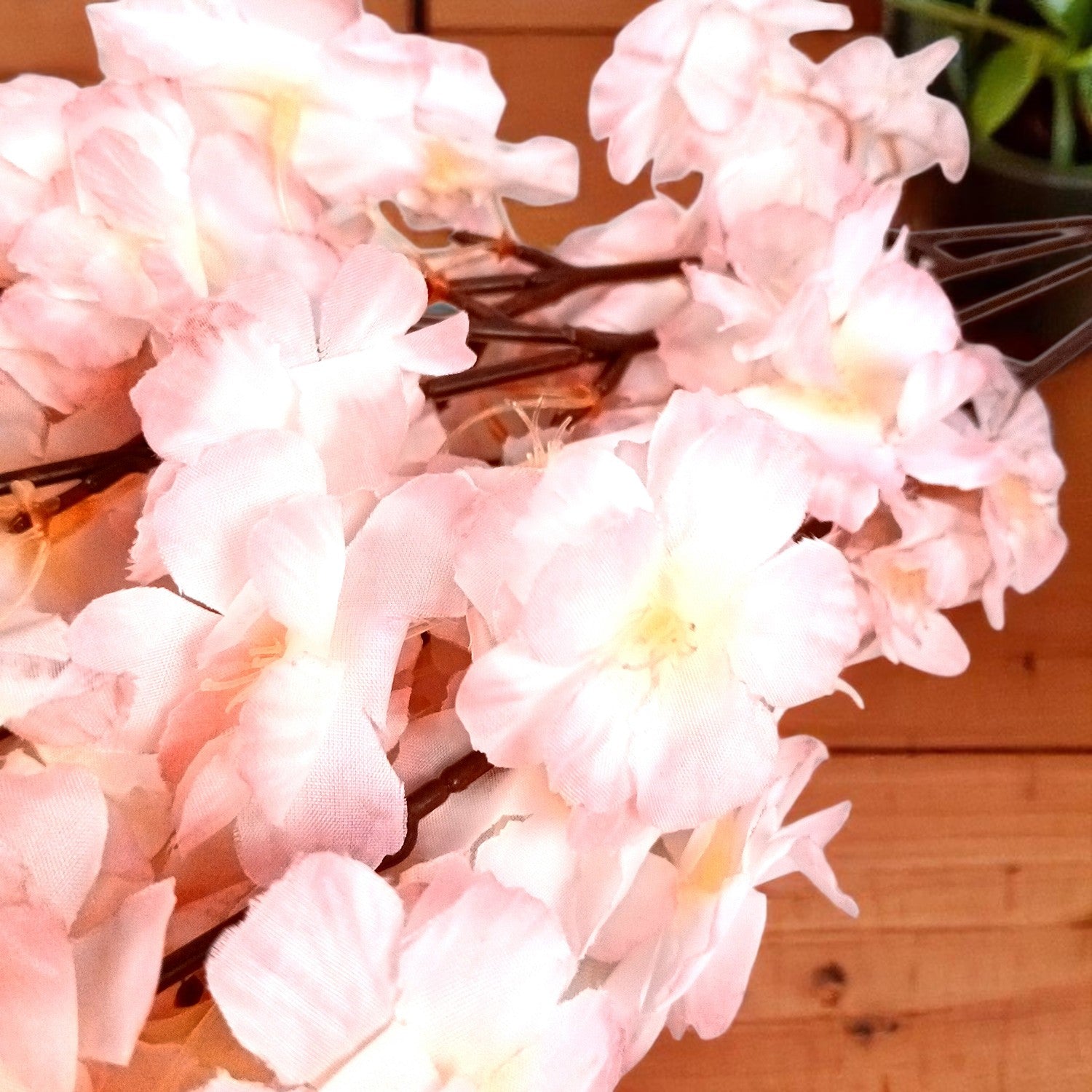 Artificial Flower Cherry Blossom Bouquets | Faux Flowers Bunch - for Table Vase, Pot, Home Decor, Living Room, Side Table Centerpiece - 21 Inch - Apkamart #Style_Design 2