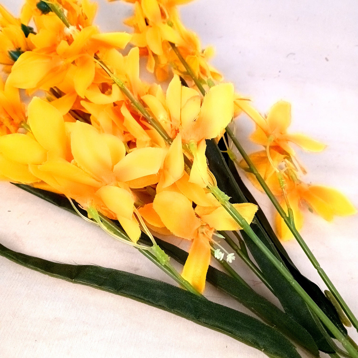 Artificial Flowers Gladiolus Bunches for Vase Pot | Faux Flowers Stem - for Home Decor Living Room Side Table - 26 Inch - Apkamart #Colour_Yellow