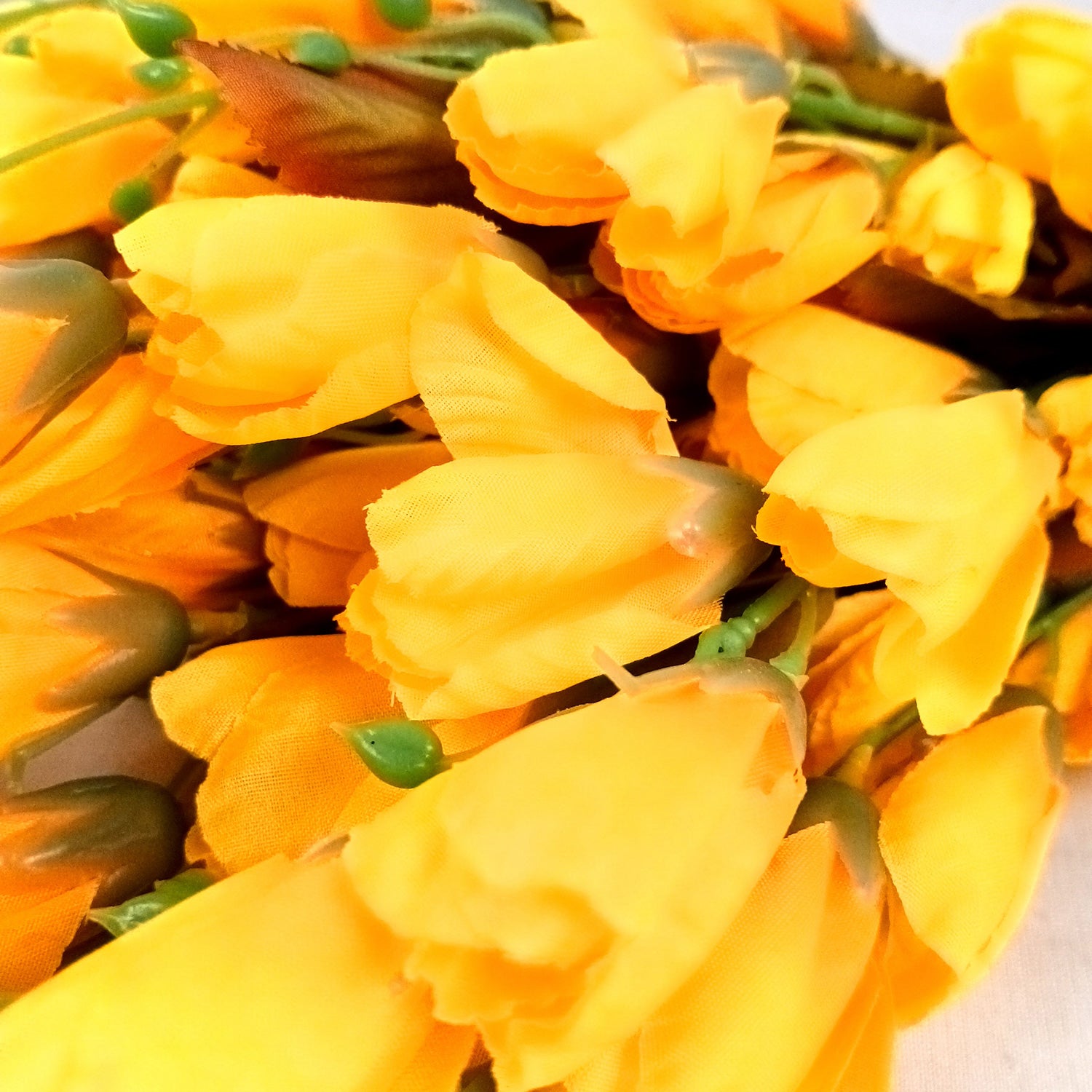 Artificial Flower Tulips Bouquet | Faux Flowers Bunch - for Table Vase, Pot, Home Decor, Living Room, Side Table Centerpiece - 27 Inch - Apkamart #Colour_Yellow