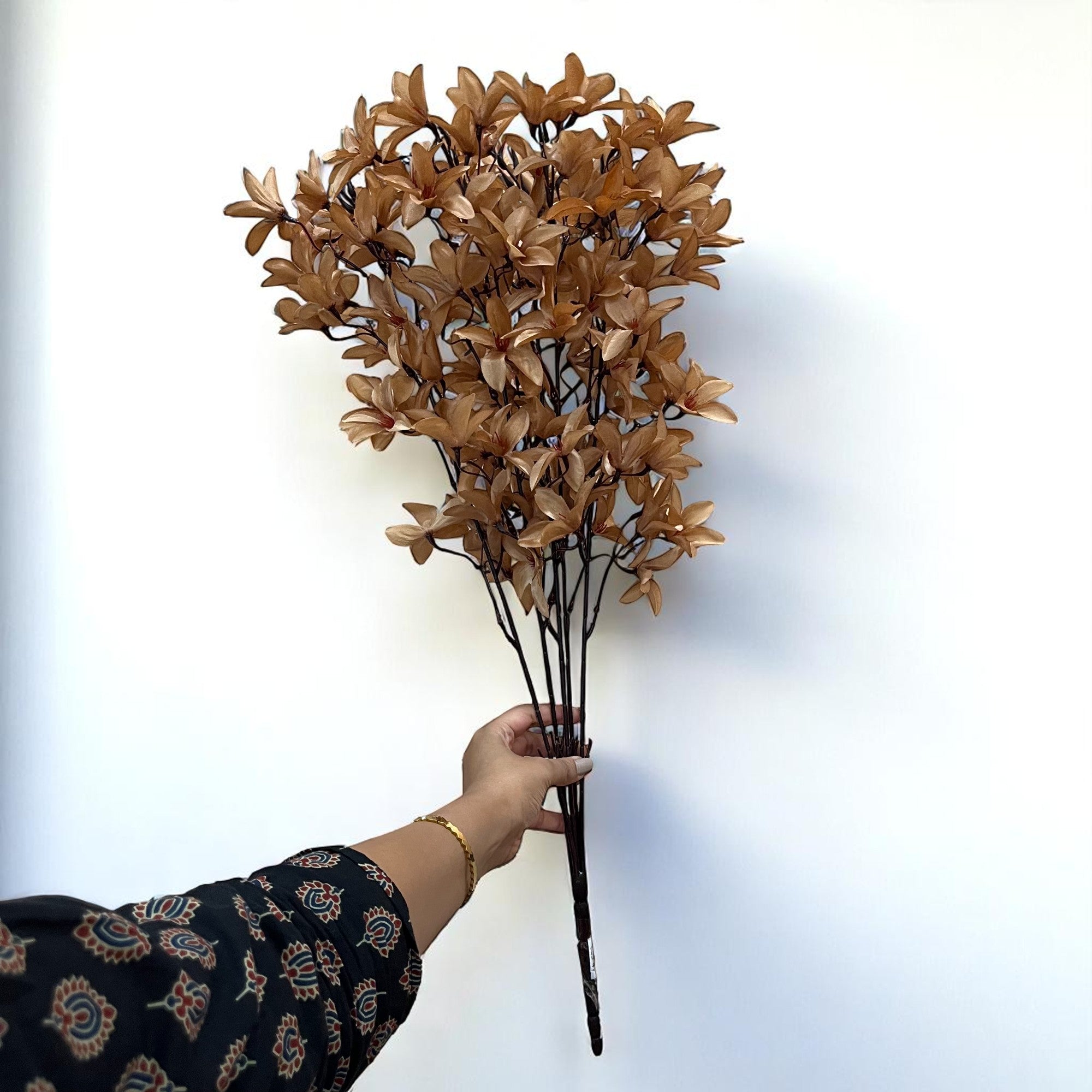 Artificial Flowers | Faux Flowers Bunch - for Home Decor, Living Room, Side Table, Centerpiece - 29 Inch - Apkamart #Colour_Brown