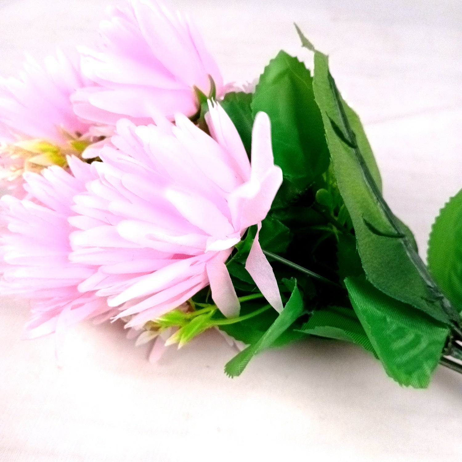 Artificial Flowers Dahlia Bunches for Vase Pot | Faux Flowers Stick - for Home Decor, Living Room, Wedding & Party Decoration  (Vase Not Included) - 15 Inch - Apkamart #Colour_Pink