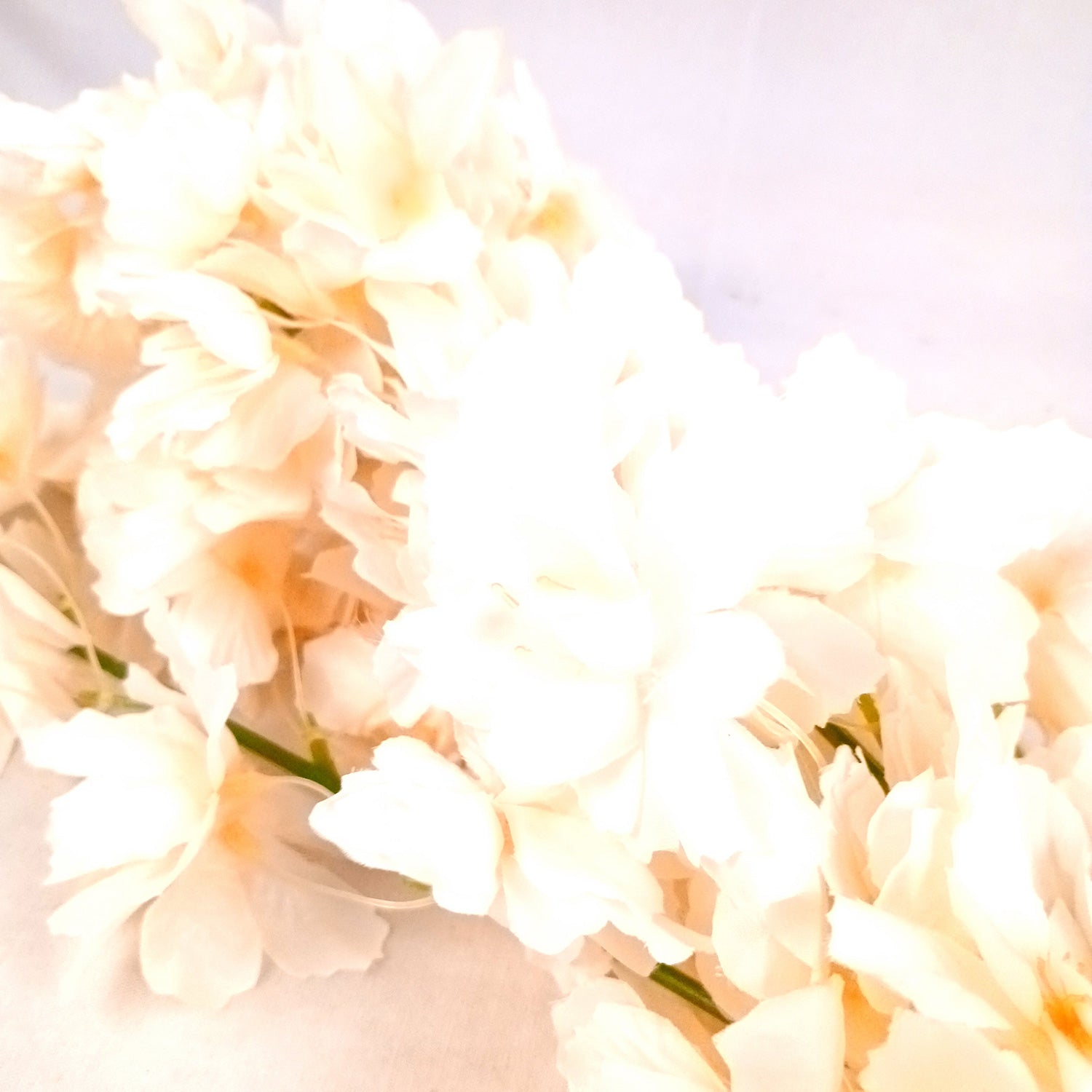 Artificial Flower Orchids Bouquets | Faux Flowers Bunch - for Table Vase, Pot, Home Decor, Living Room, Side Table Centerpiece - 26 Inch - Apkamart #Colour_Cream