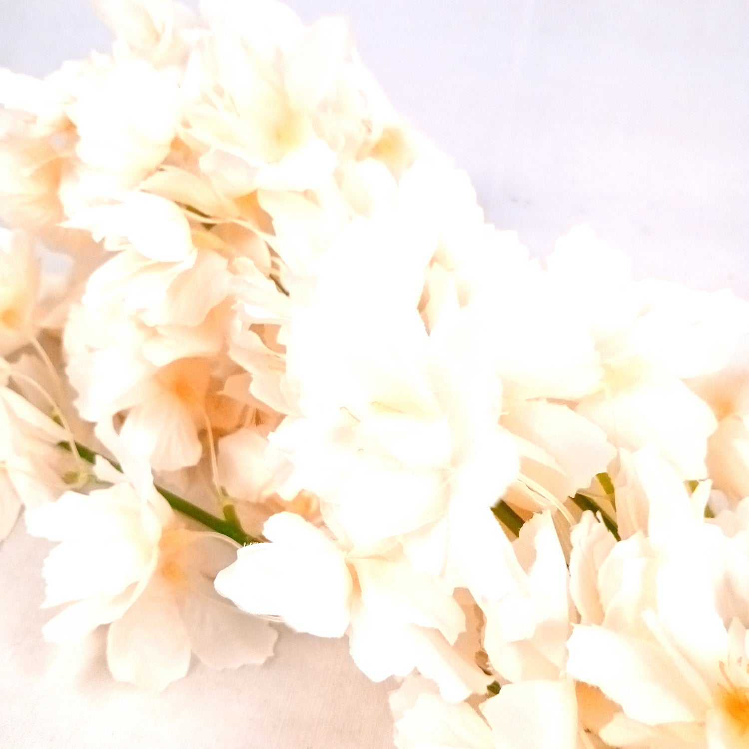 Artificial Flower Orchids Bouquets | Faux Flowers Bunch - for Table Vase, Pot, Home Decor, Living Room, Side Table Centerpiece - 26 Inch - Apkamart #Colour_Cream