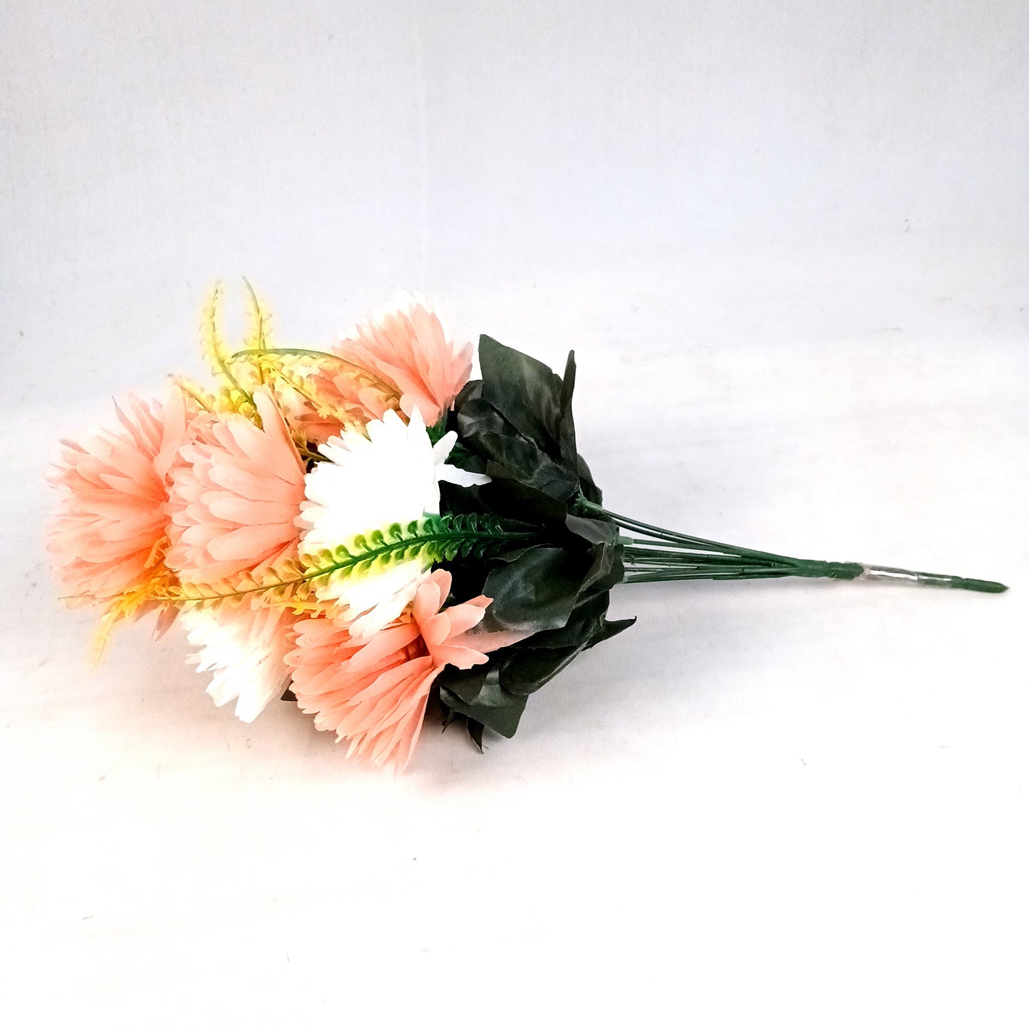 Artificial Marigold Flowers Bunches for Vase Pot | Faux Flowers Stem - for Home Decor Living Room Side Table Centerpiece - 16 Inch - Apkamart #Style_Design 1