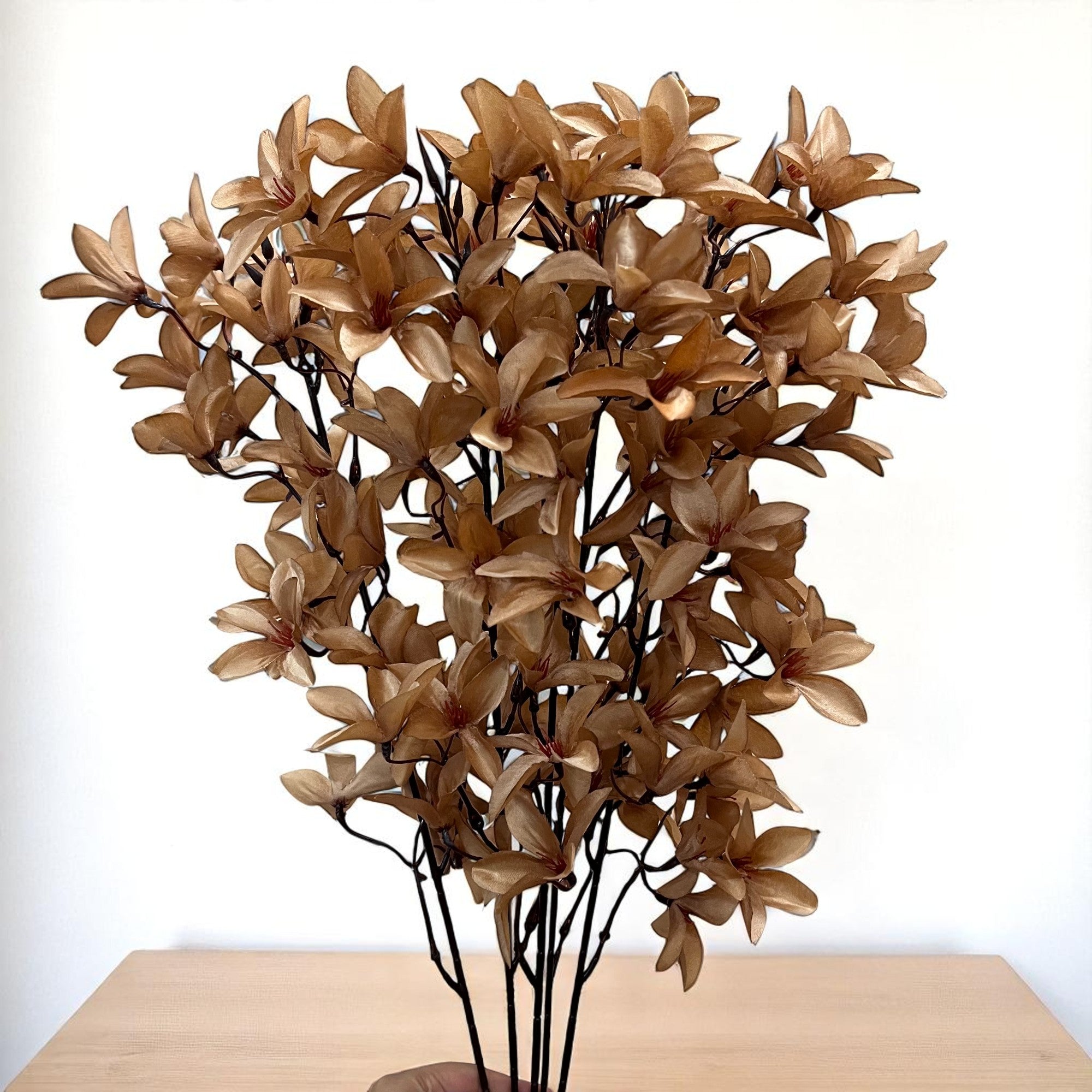 Artificial Flowers | Faux Flowers Bunch - for Home Decor, Living Room, Side Table, Centerpiece - 29 Inch - Apkamart #Colour_Brown