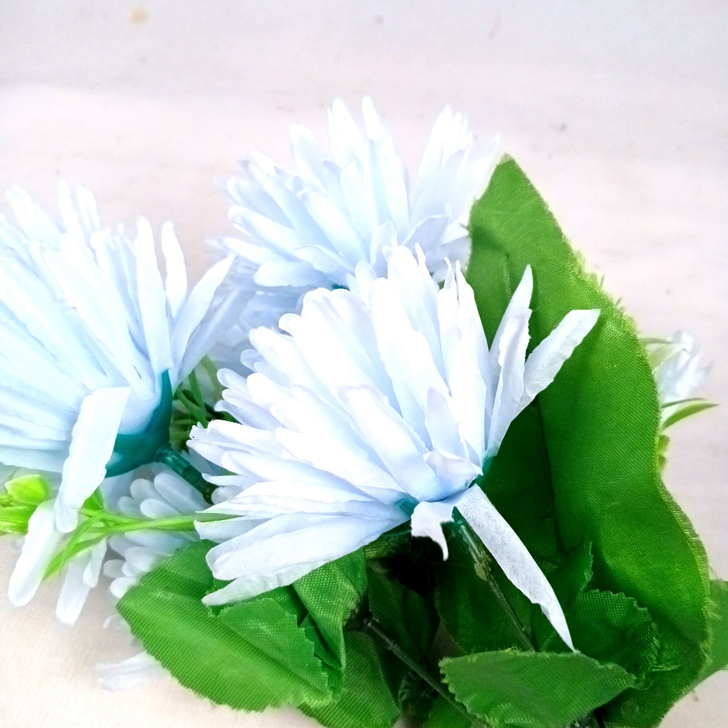 Artificial Flowers Dahlia Bunches for Vase Pot | Faux Flowers Stick - for Home Decor, Living Room, Wedding & Party Decoration  (Vase Not Included) - 15 Inch - Apkamart #Colour_Blue