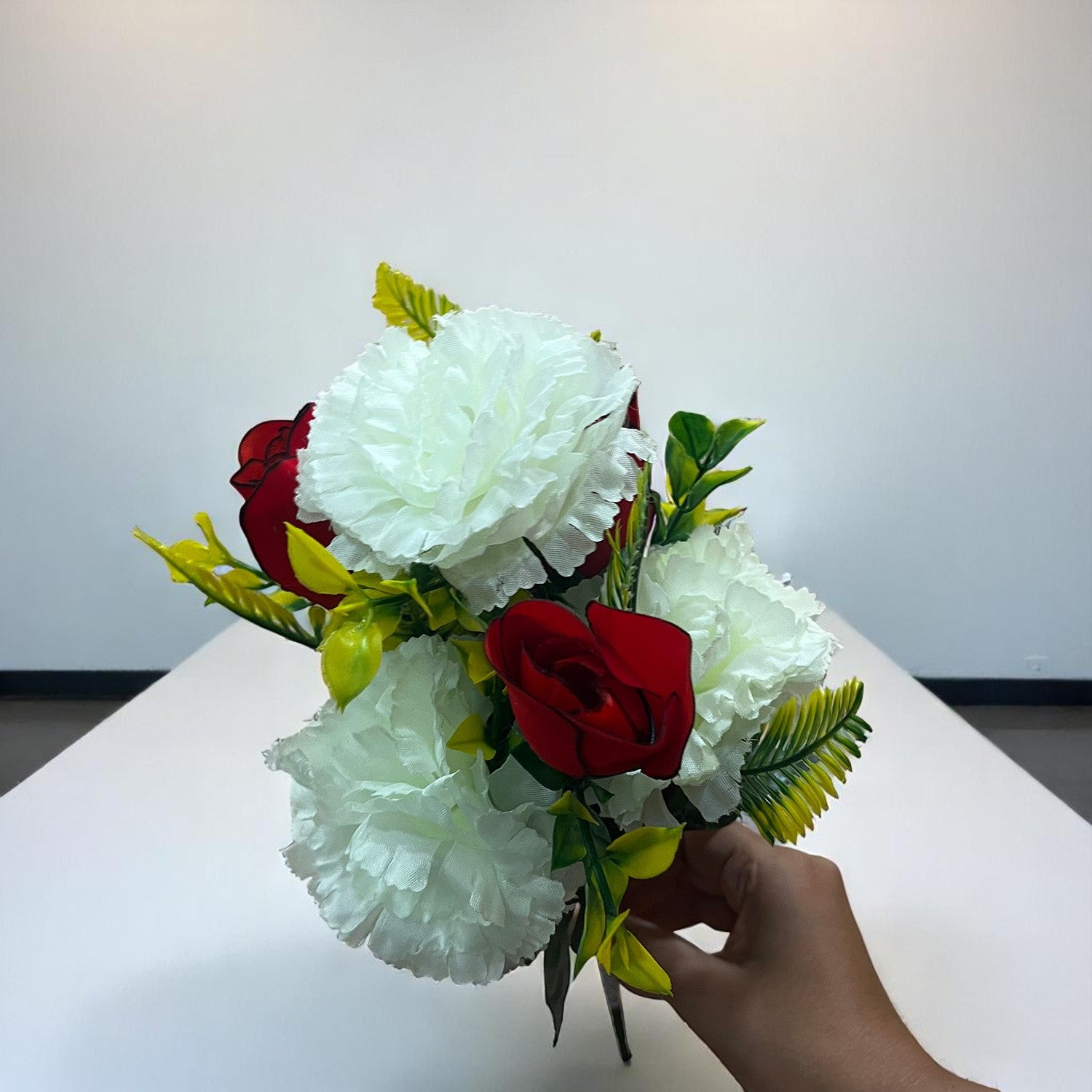 Artificial Flowers Bunches for Vase Pot | Faux Flowers Stem - for Home Decor, Living Room, Office & Festivals Decoration (Vase Not Included) - 13 Inch - Apkamart