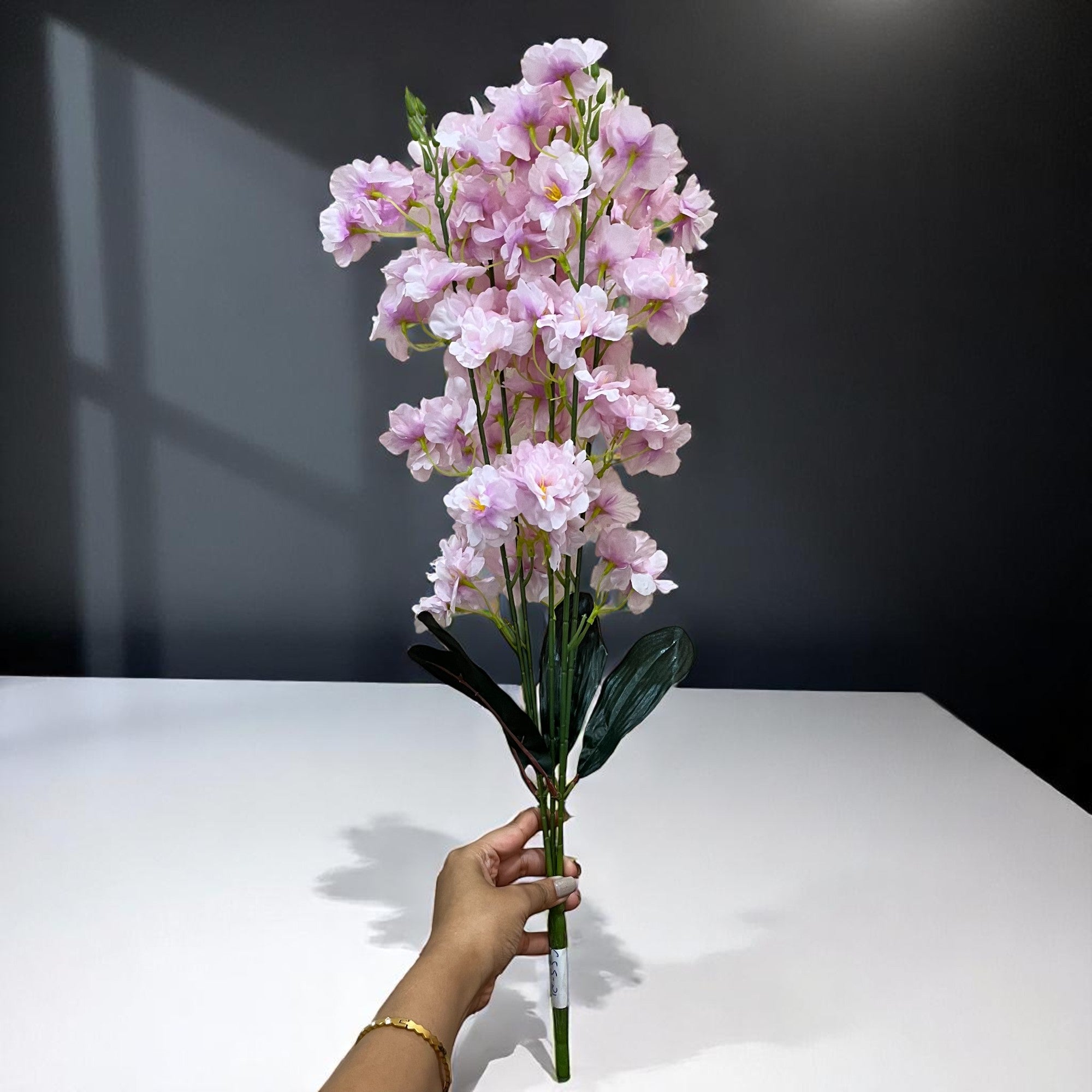 Artificial Flower Orchids Bouquets | Faux Flowers Bunch - for Table Vase, Home Decor, Living Room, Side Table Centerpiece - 26 Inch - Apkamart #Style_Design 1