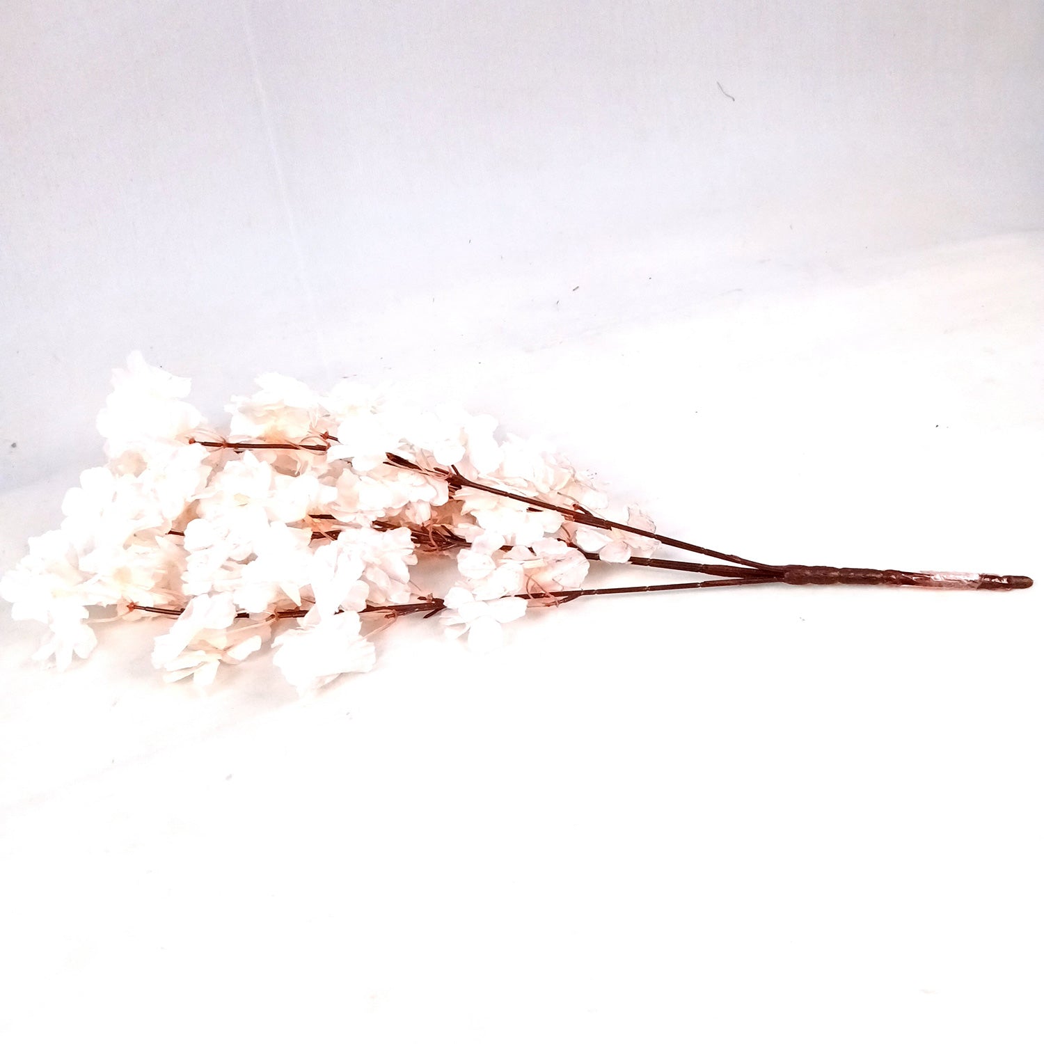 Artificial Flower Bouquets - Cherry Blossom | Faux Flowers Sticks / Bunch - for Table Vase, Home Decor, Living Room, Side Table Centerpiece - 21 Inch - Apkamart #Style_Design 1