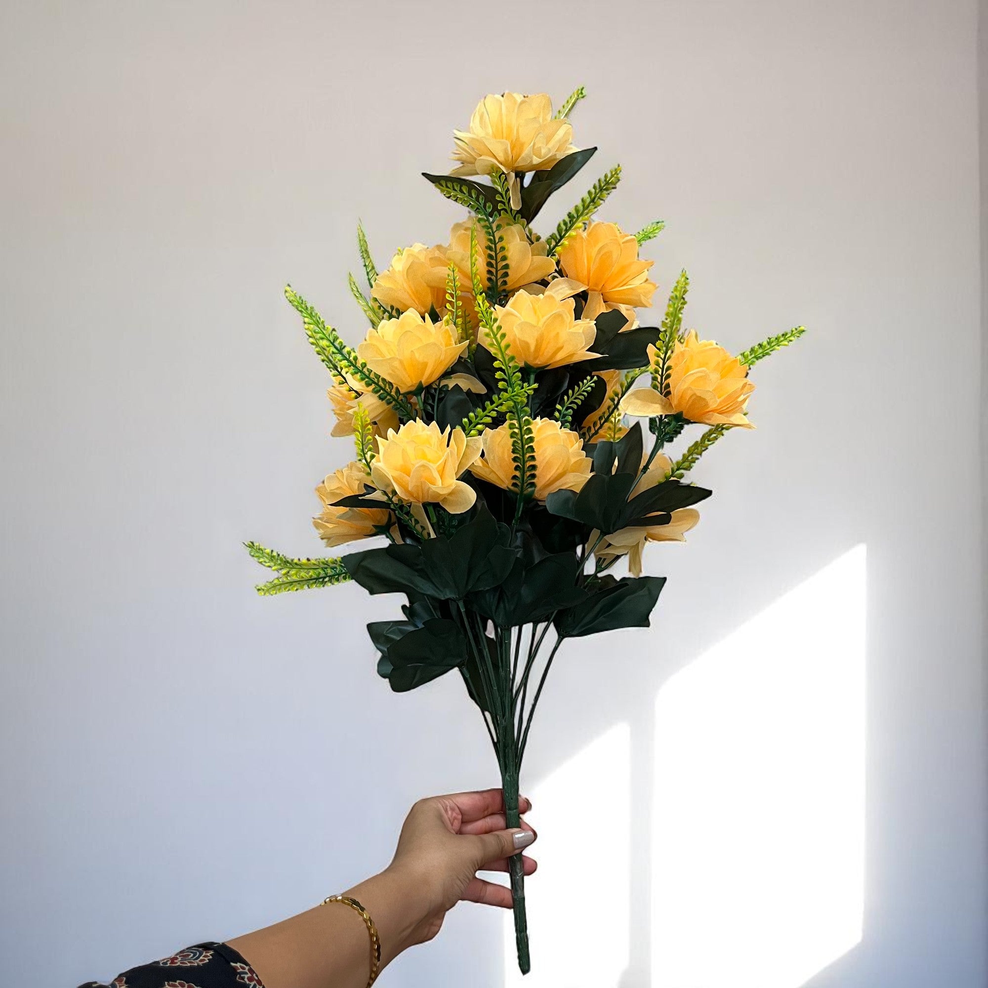 Artificial Plant Flowers Bunches for Vase Pot | Faux Flowers Stick - for Home Decor Living Room Side Table Centerpiece - 27 Inch - Apkamart #Colour_Orange