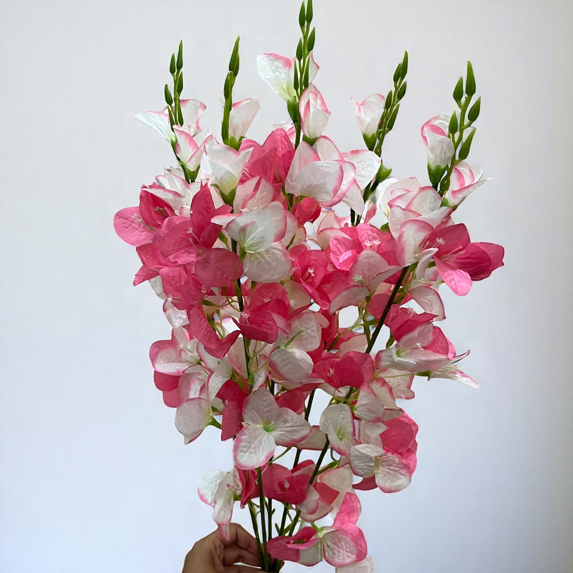 Artificial Flower Bouquet | Fake Orchids Flowers Bunch - For Vase, Pot, Home, Bedroom, Balcony, Office Corner - 26 Inch - Apkamart #Colour_Multicolor