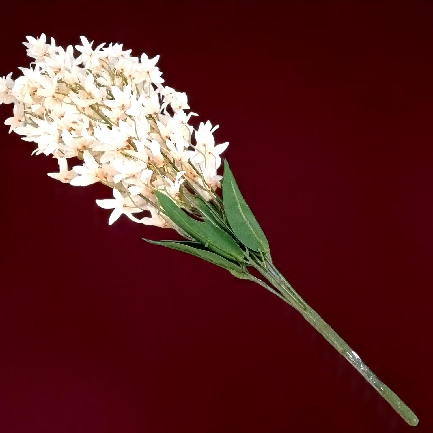 Artificial Orchids Flower Bouquets | Fake Flowers Bunch - For Vase, Pot, Home, Bedroom, Balcony, Office Corner, Living Room - 28 Inch - Apkamart #Colour_Cream