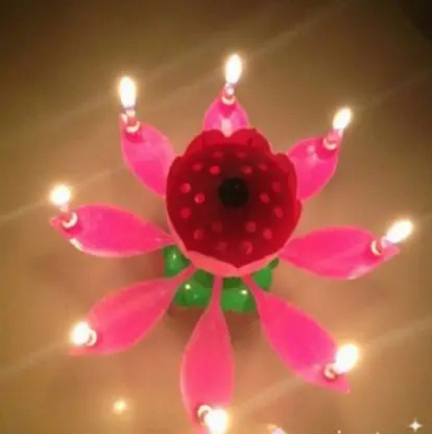 Lotus Birthday Candle Decorative Kids Cake - 5 Inch