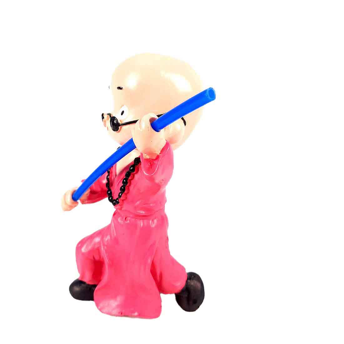 Baby Monk Showpiece - Ninja / Karate / Kung Fu Design | Feng Shui Decor - For Good Luck, Home, Table, Shelf, Office Decor & Gift- 8 Inch (Pack Of 2) - Apkamart #Style_Design 1