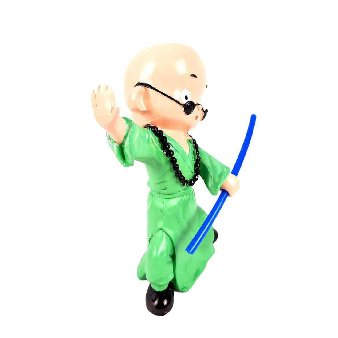 Baby Monk Showpiece - Ninja / Karate / Kung Fu Design | Feng Shui Decor - For Good Luck, Home, Table, Shelf, Office Decor & Gift- 8 Inch - Apkamart #Colour_Green