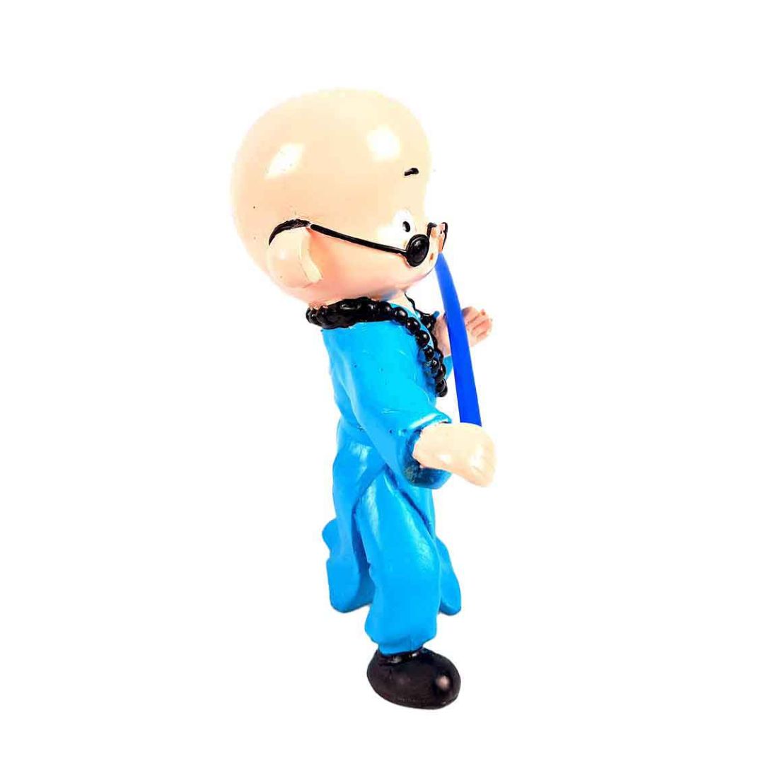 Baby Monk Showpiece - Ninja / Karate / Kung Fu Design | Feng Shui Decor - For Good Luck, Home, Table, Shelf, Office Decor & Gift- 8 Inch - Apkamart #Colour_Blue