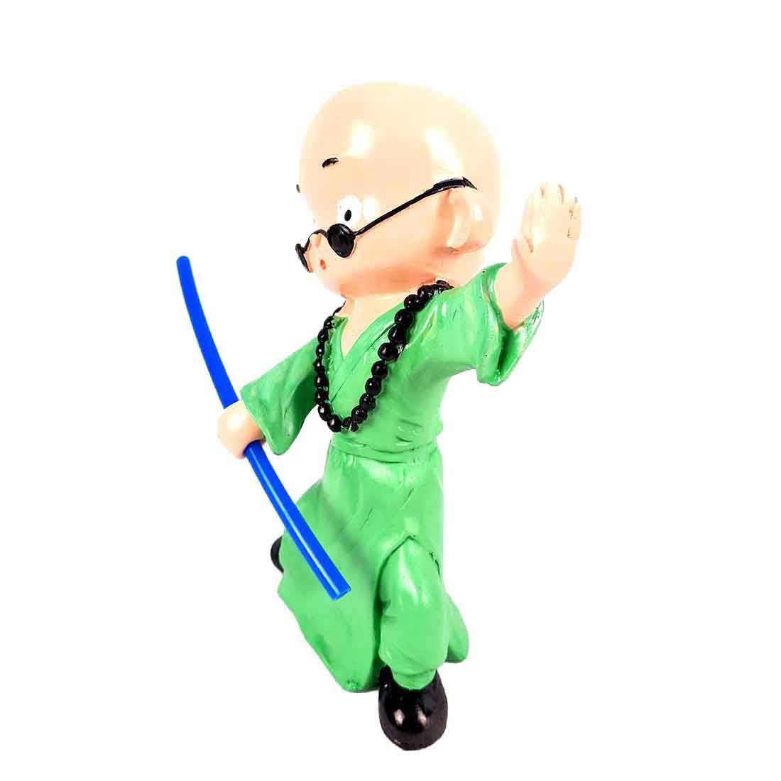 Baby Monk Showpiece - Ninja / Karate / Kung Fu Design | Feng Shui Decor - For Good Luck, Home, Table, Shelf, Office Decor & Gift- 8 Inch (Pack Of 2) - Apkamart #Style_Design 1