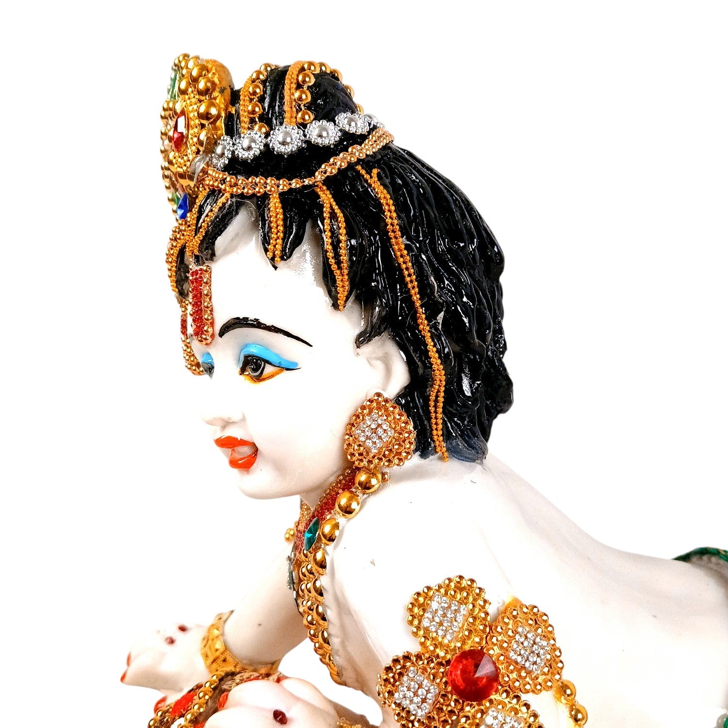 Bal Gopal Krishna Statue | Laddu Gopal dol for Home, Pooja Room & Vastu | Religious Table Decor & Diwali Gift - 13 Inch - Apkamart