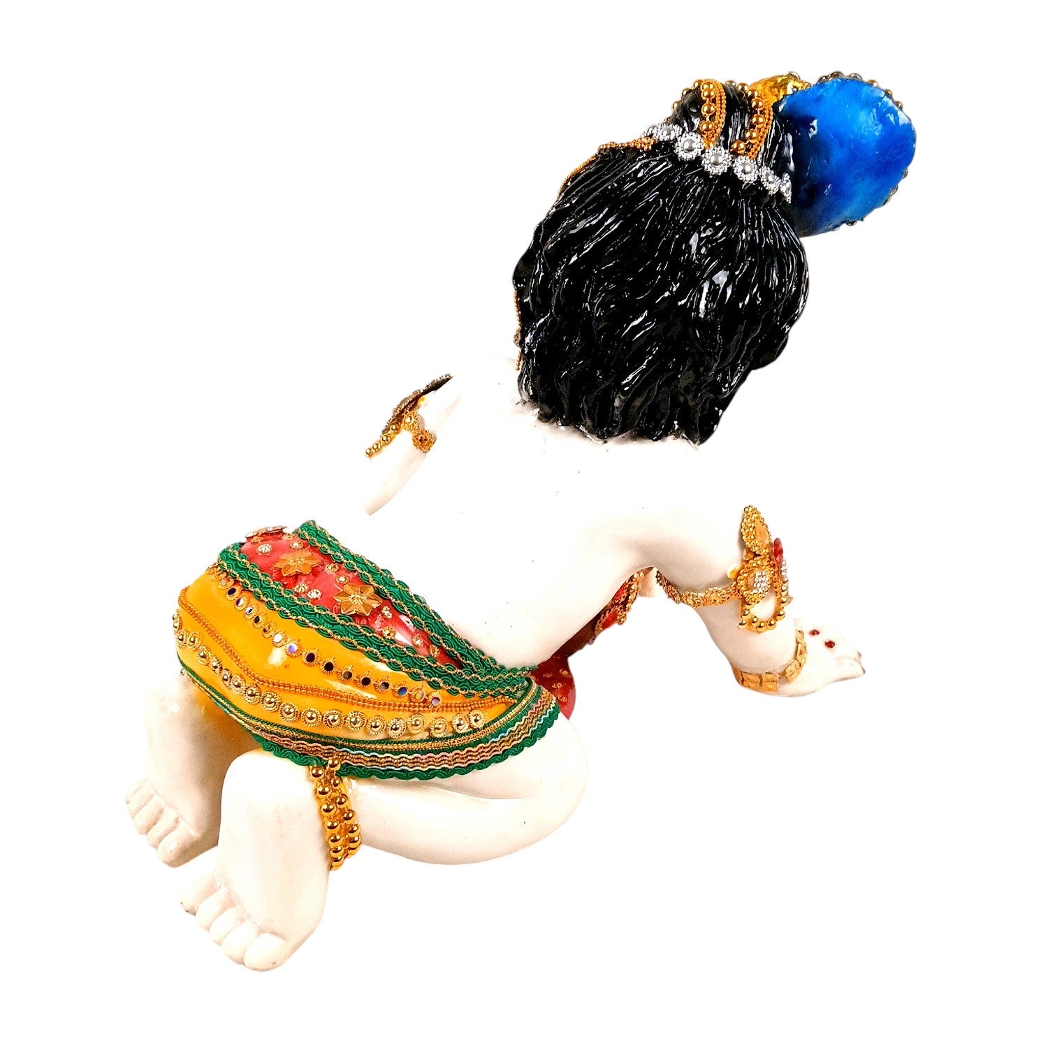 Bal Gopal Krishna Statue | Laddu Gopal dol for Home, Pooja Room & Vastu | Religious Table Decor & Diwali Gift - 13 Inch - Apkamart