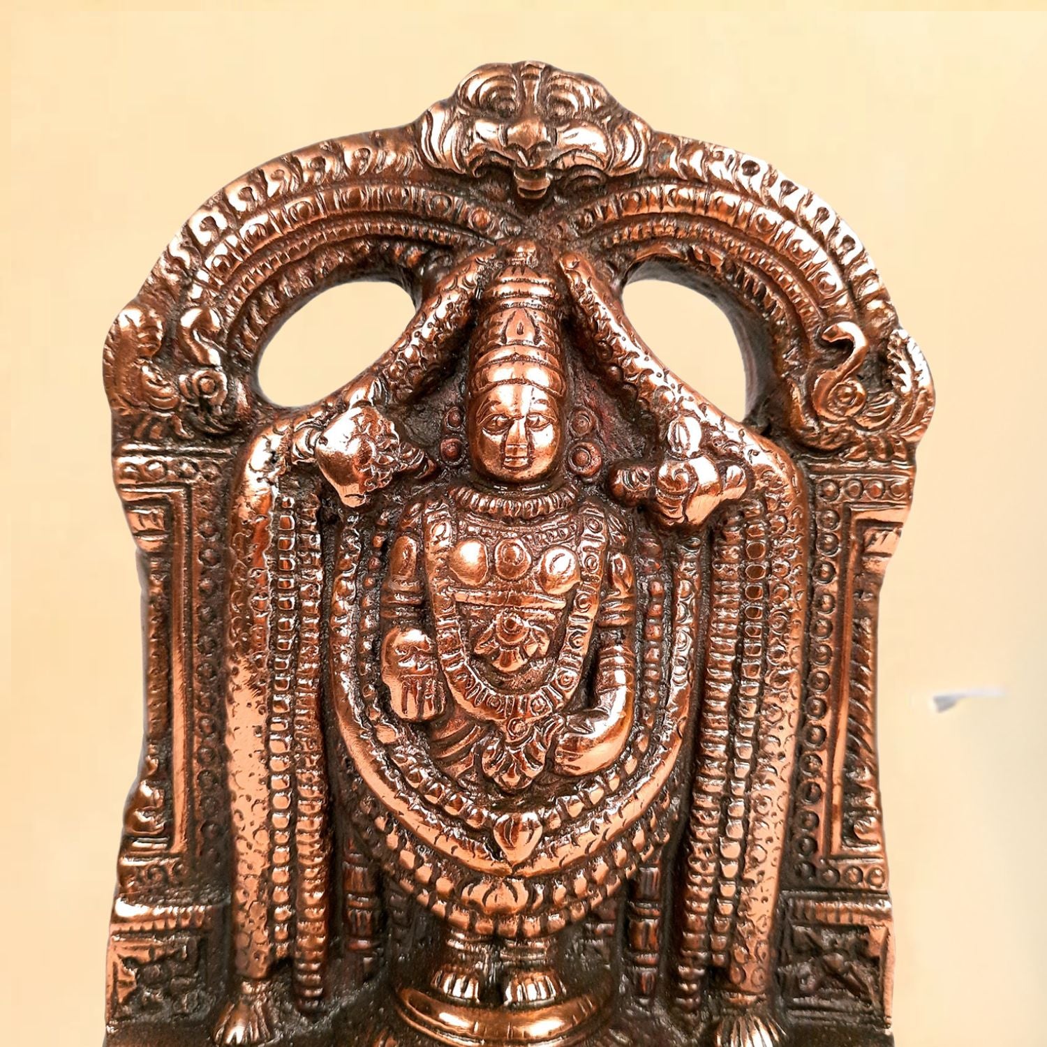 Tirupati Balaji Idol | Swami Venkateswara Statue | Balaji Face Murti - for Home, Living Room, Office, Puja & Gift - 8 Inch - apkamart