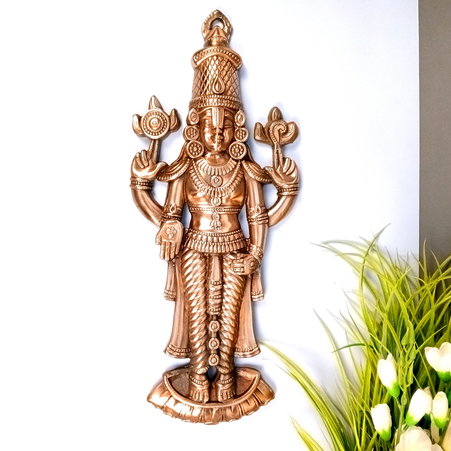 Lord Balaji Wall Hanging Statue For Big Walls | Tirupati Balaji/Shri Venkateswara Large Idol - for Home & Wall Decor, Entrance, Temple, Living Room, Office & Gifts - 22 Inch - Apkamart