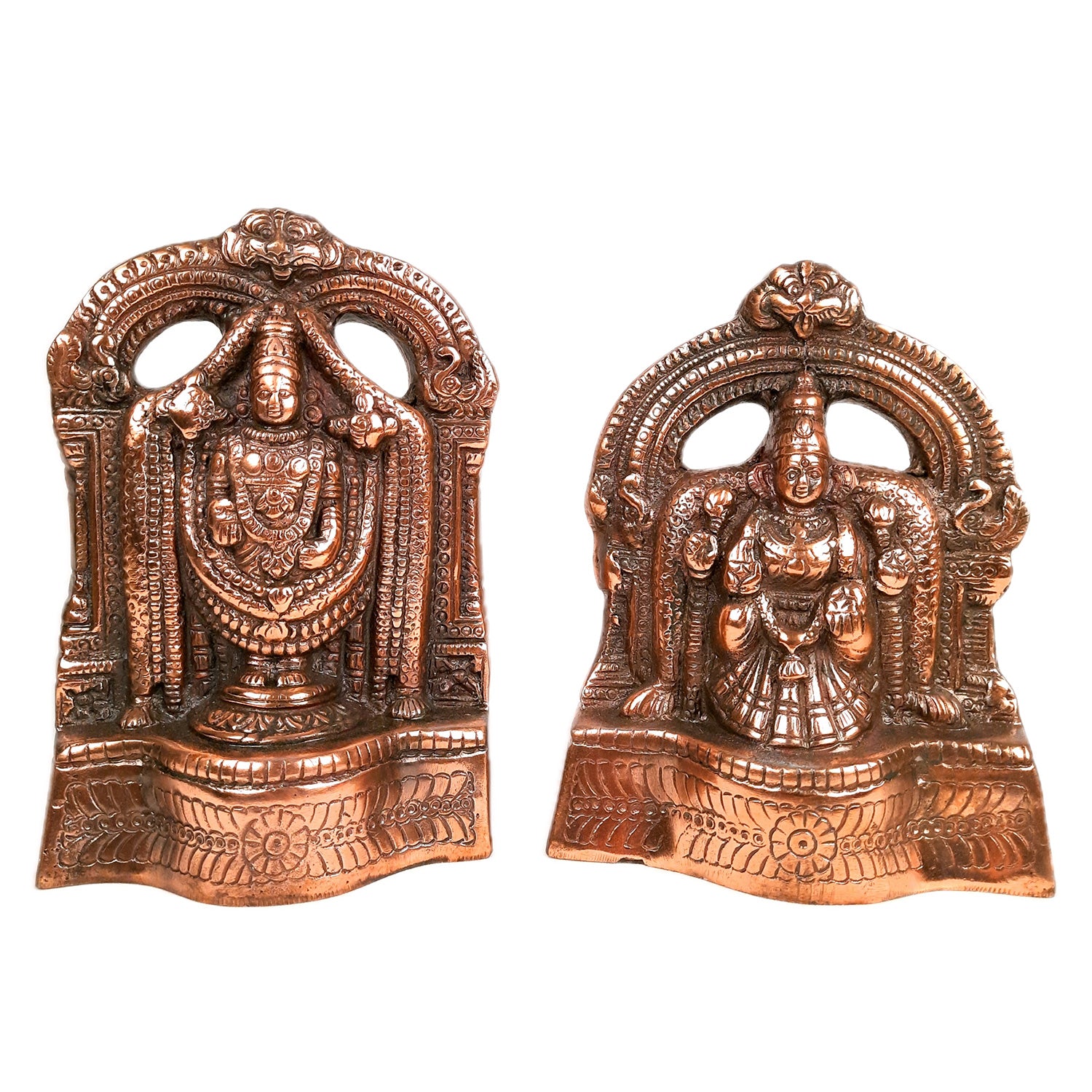 Lord Balaji And Goddess Padmavati Idol | Shri Venkateswara Swami Statue | Tirupati Balaji Murti - for Home, Living Room, Office, Puja & Gift - apkamart