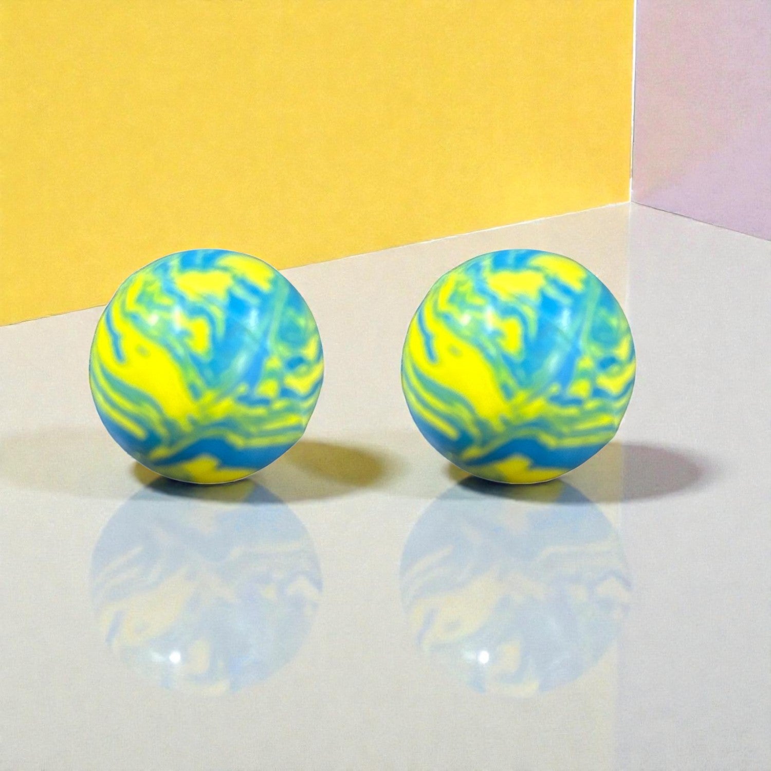 Colorful Bouncy Balls for Kids Rubber High Bounce Jumping Balls | Crazy Super Bounce Play Balls for Indoor Outdoor Games | Return Gifts Toys for Boys and Girls - Apkamart #Style_Pack Of 2