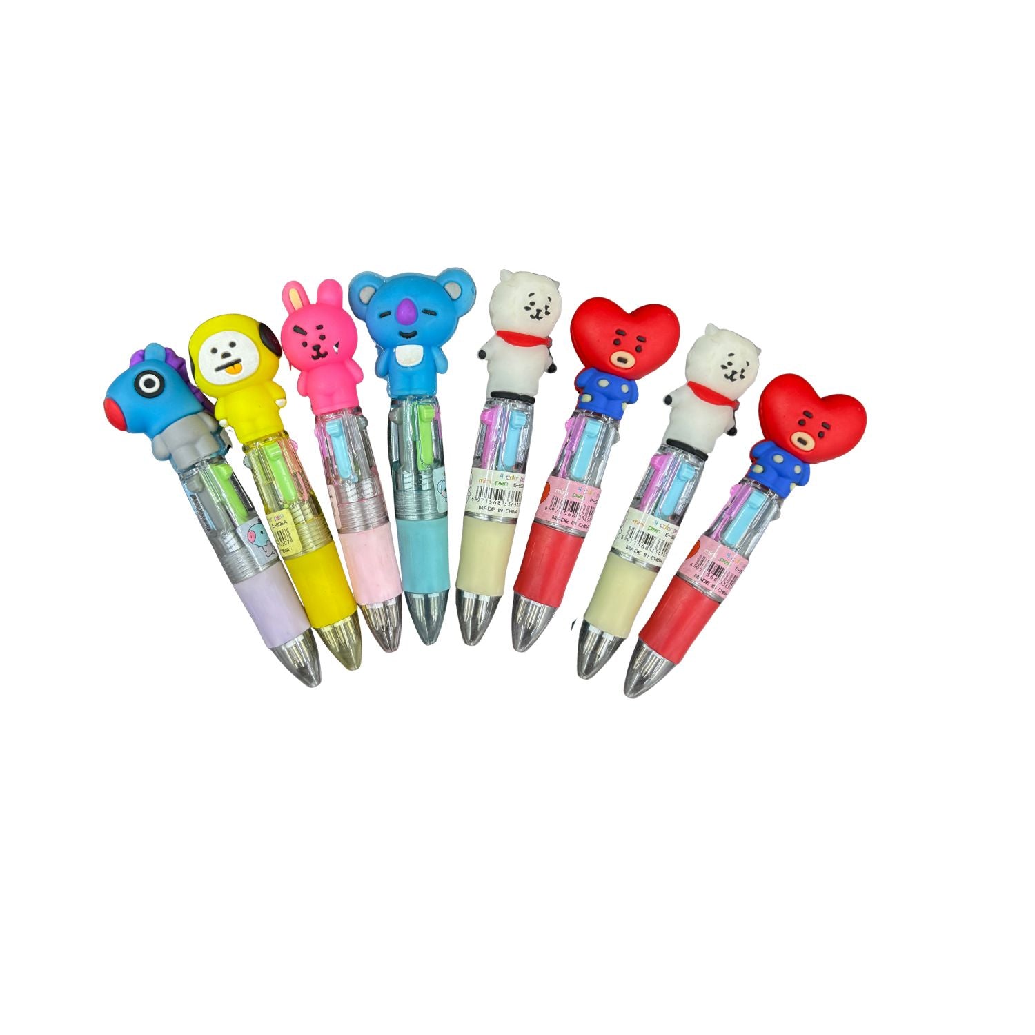 Mini Ball Pen | Ballpoint Pen | Push Button Multicolor Pen - for Students, Kids, Girls, Boys, School, Drawing, Birthday Gift & Return Gifts - Pack of 2 - Apkamart #Style_Pack Of 8