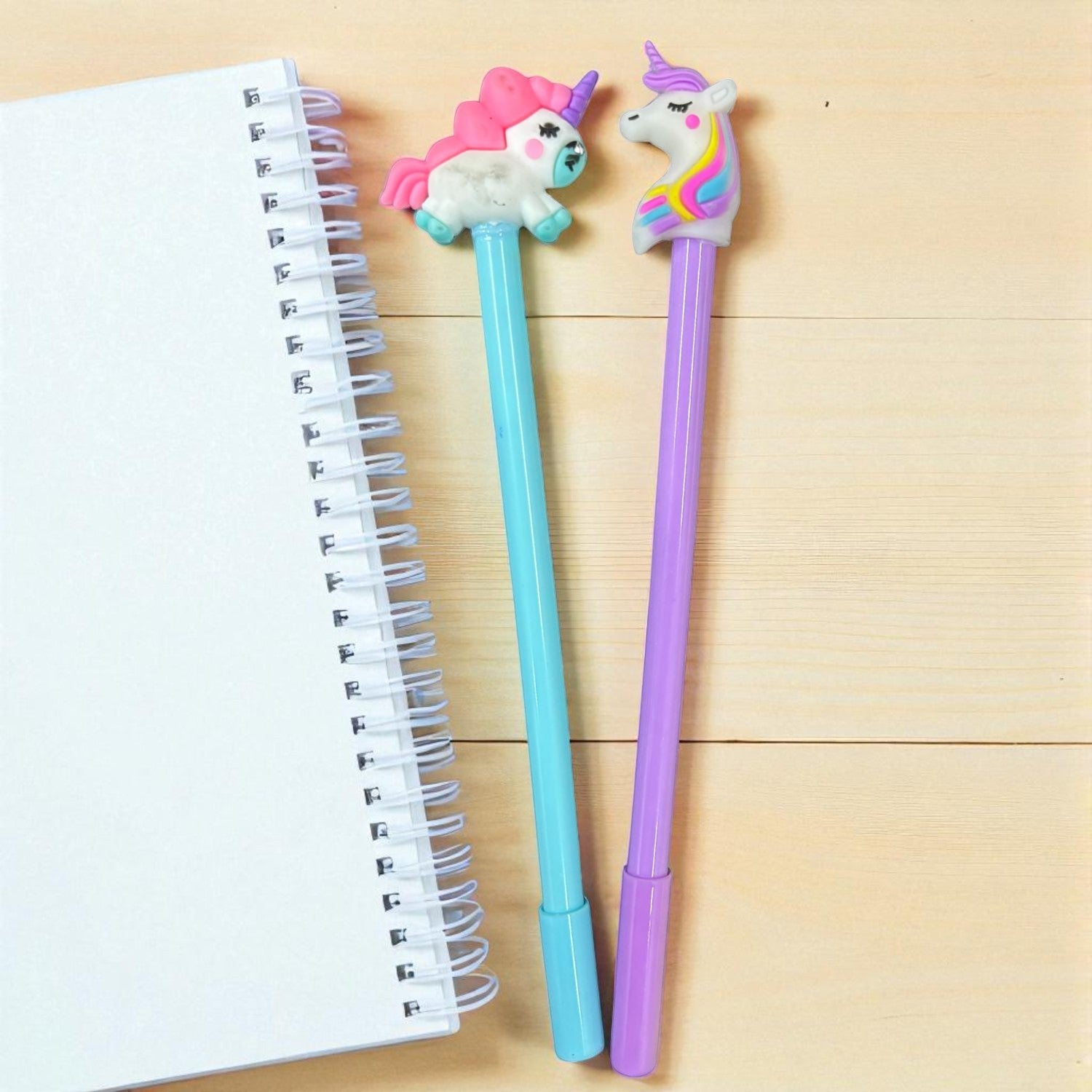 Ball Pen | Gel Pens - Astronaut & Unicorn Design - for Kids, Girls, Boys, Students, School, Birthday Gift & Return Gifts- Pack of 2 - Apkamart #Style_Pack Of 2