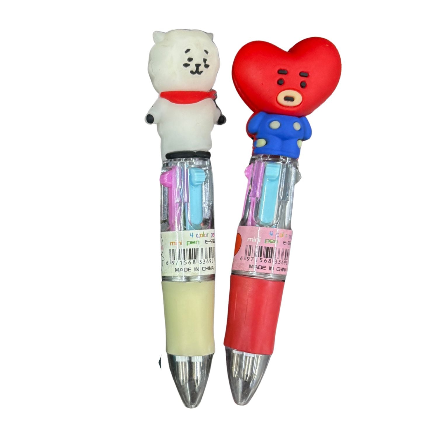 Mini Ball Pen | Ballpoint Pen | Push Button Multicolor Pen - for Students, Kids, Girls, Boys, School, Drawing, Birthday Gift & Return Gifts - Pack of 2 - Apkamart #Style_Pack Of 2