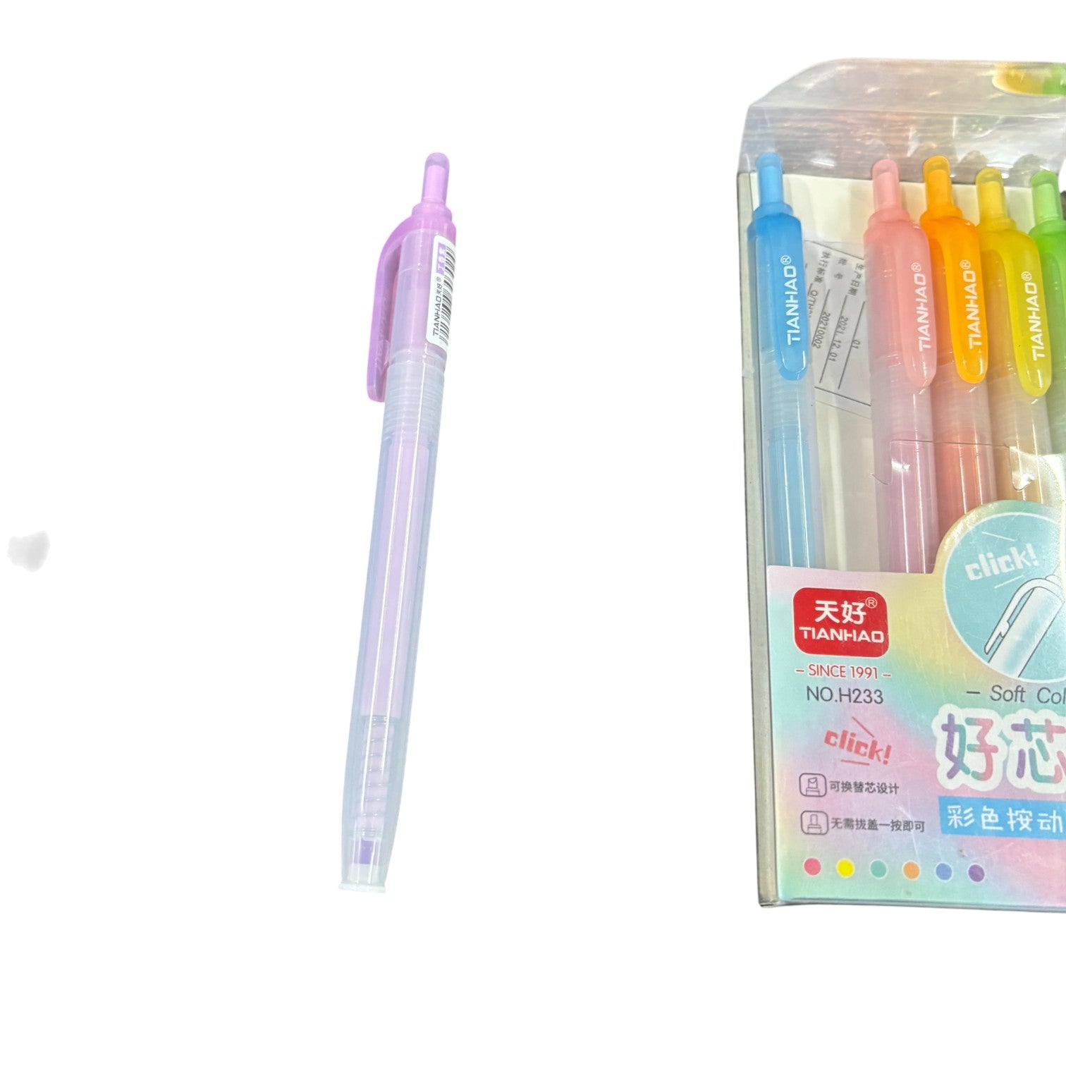 Highlighters | Chisel Markers Pen Hi-lighter for School Supplies, Stationery Items - for Girls, Boys, School, Crafts, Drawing, Birthday Gift & Return Gifts -  (Pack of 1) (6 Pens) - Apkamart