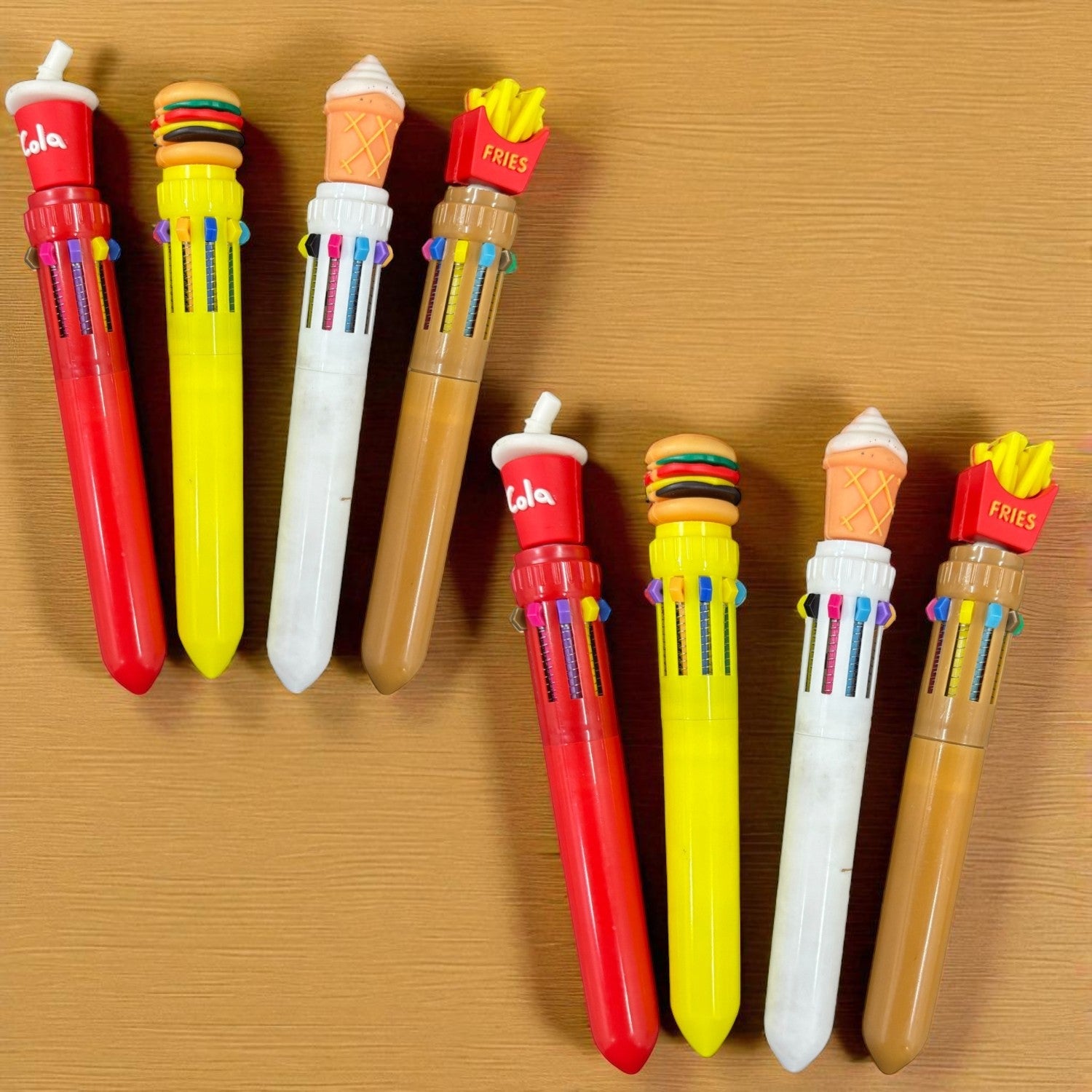 4 in 1 Mini Multicolor Ballpoint Pen | Push Button Pen for Students, Kids, Girls, Boys, School, Drawing, Birthday Gift & Return Gifts | Pack of 2 - Apkamart #Style_Pack Of 8