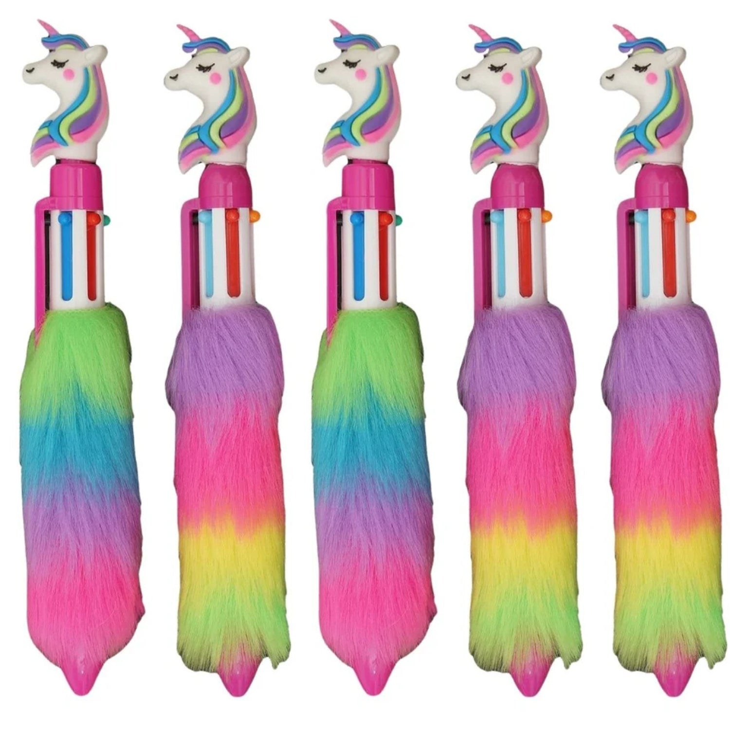 Pen Unicorn Fur Design | Ballpoint Pen Feather Design - for Students, Kids, Girls, Boys, School, Drawing, Birthday Gift & Return Gifts - Pack of 2 - Apkamart #Style_Pack Of 5
