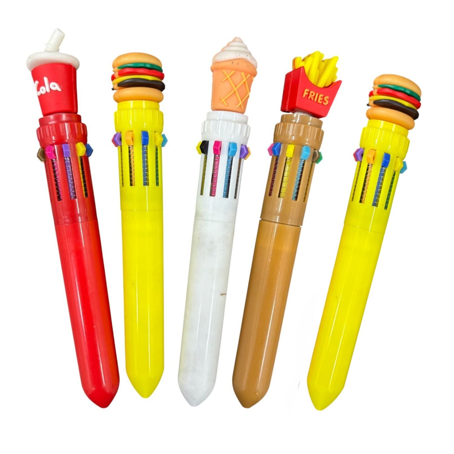 4 in 1 Mini Multicolor Ballpoint Pen | Push Button Pen for Students, Kids, Girls, Boys, School, Drawing, Birthday Gift & Return Gifts | Pack of 2 - Apkamart #Style_Pack Of 5