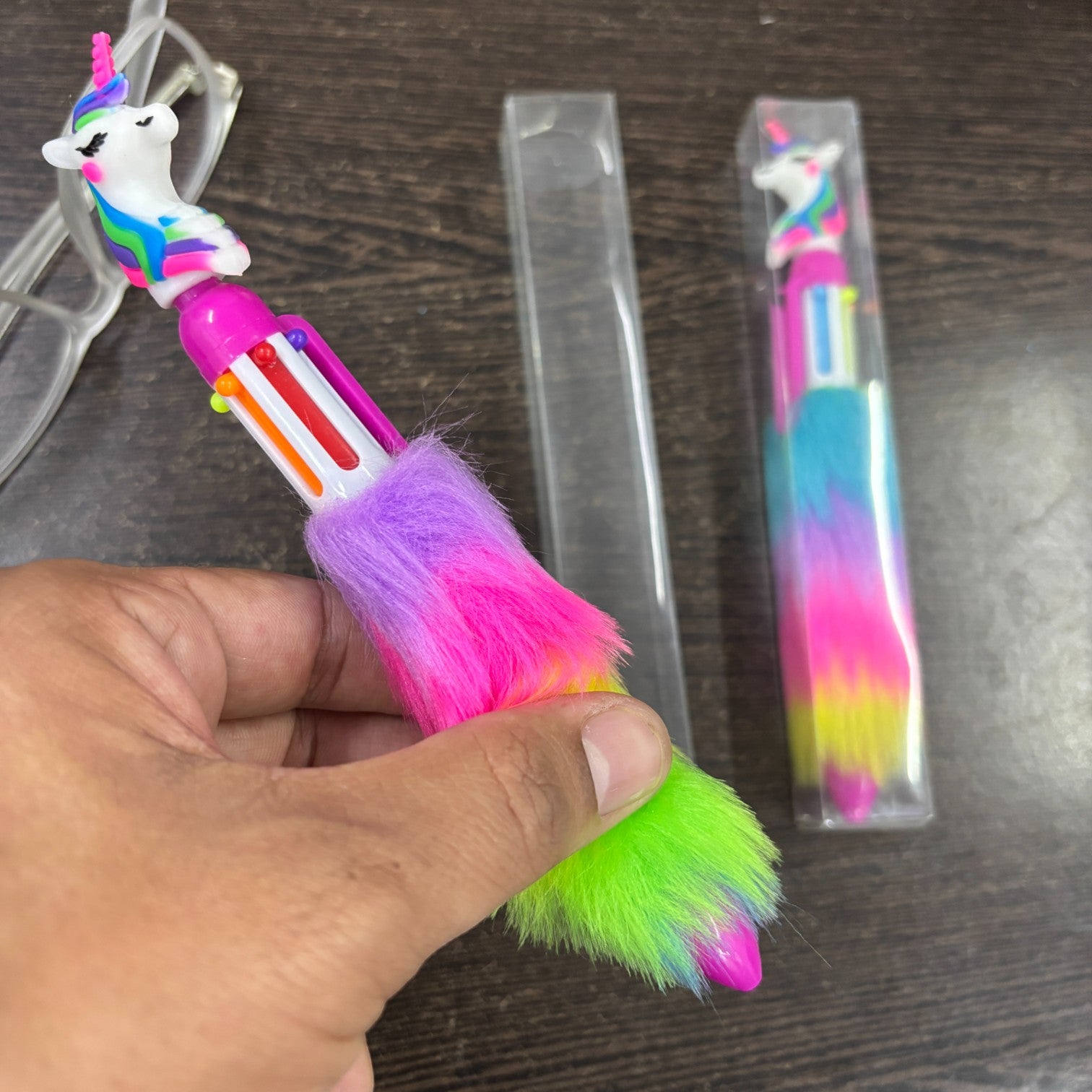 Pen Unicorn Fur Design | Ballpoint Pen Feather Design - for Students, Kids, Girls, Boys, School, Drawing, Birthday Gift & Return Gifts