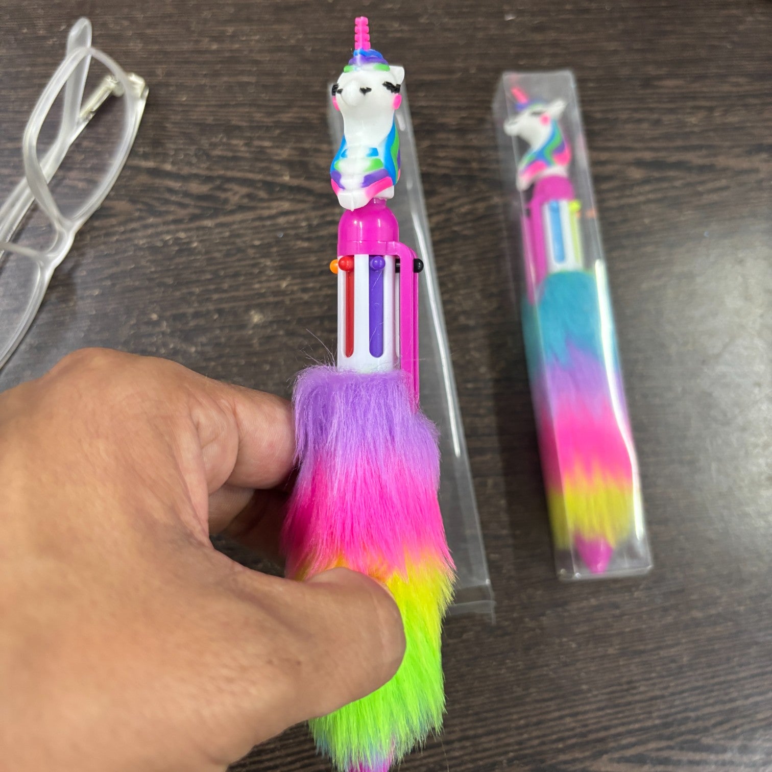Pen Unicorn Fur Design | Ballpoint Pen Feather Design - for Students, Kids, Girls, Boys, School, Drawing, Birthday Gift & Return Gifts