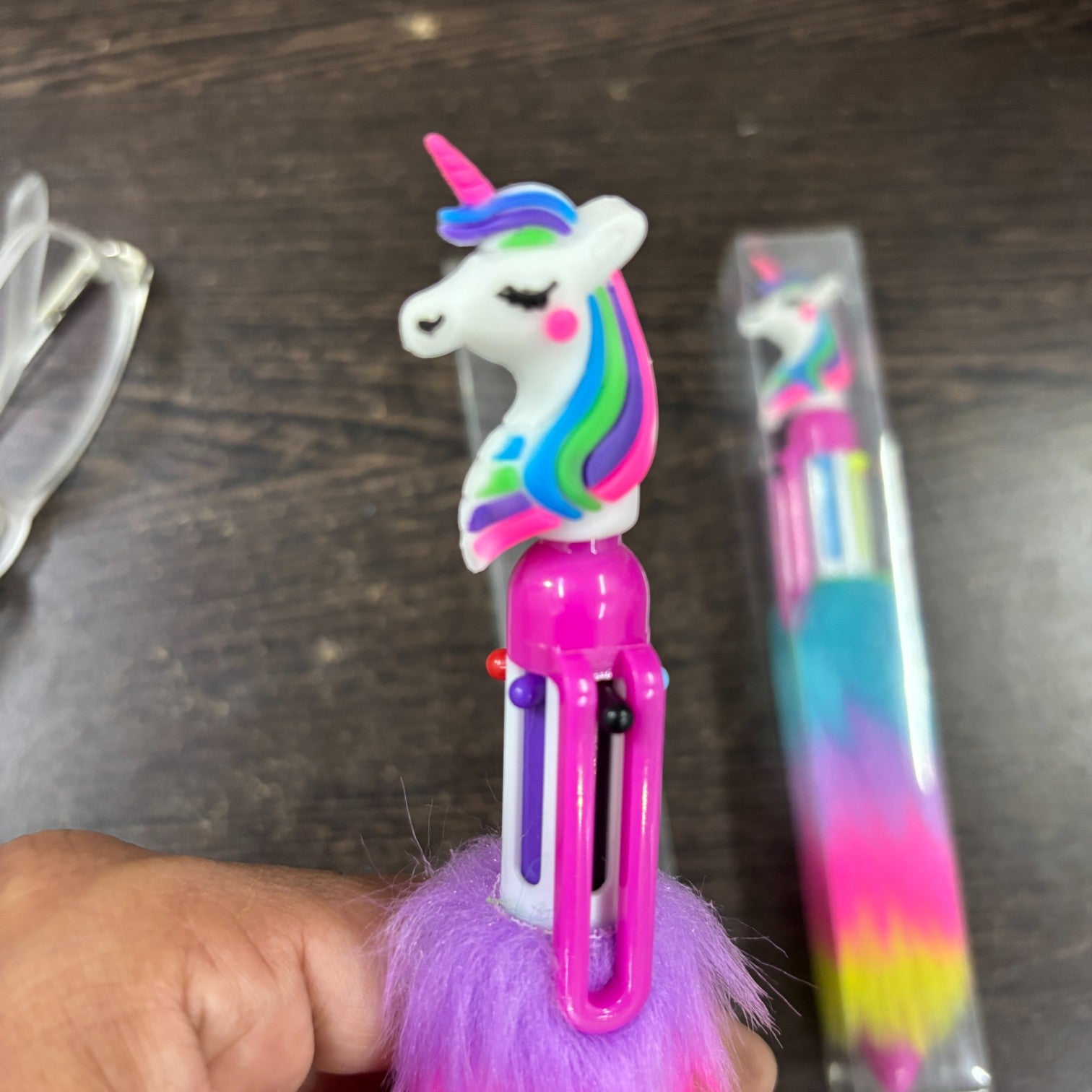 Pen Unicorn Fur Design | Ballpoint Pen Feather Design - for Students, Kids, Girls, Boys, School, Drawing, Birthday Gift & Return Gifts